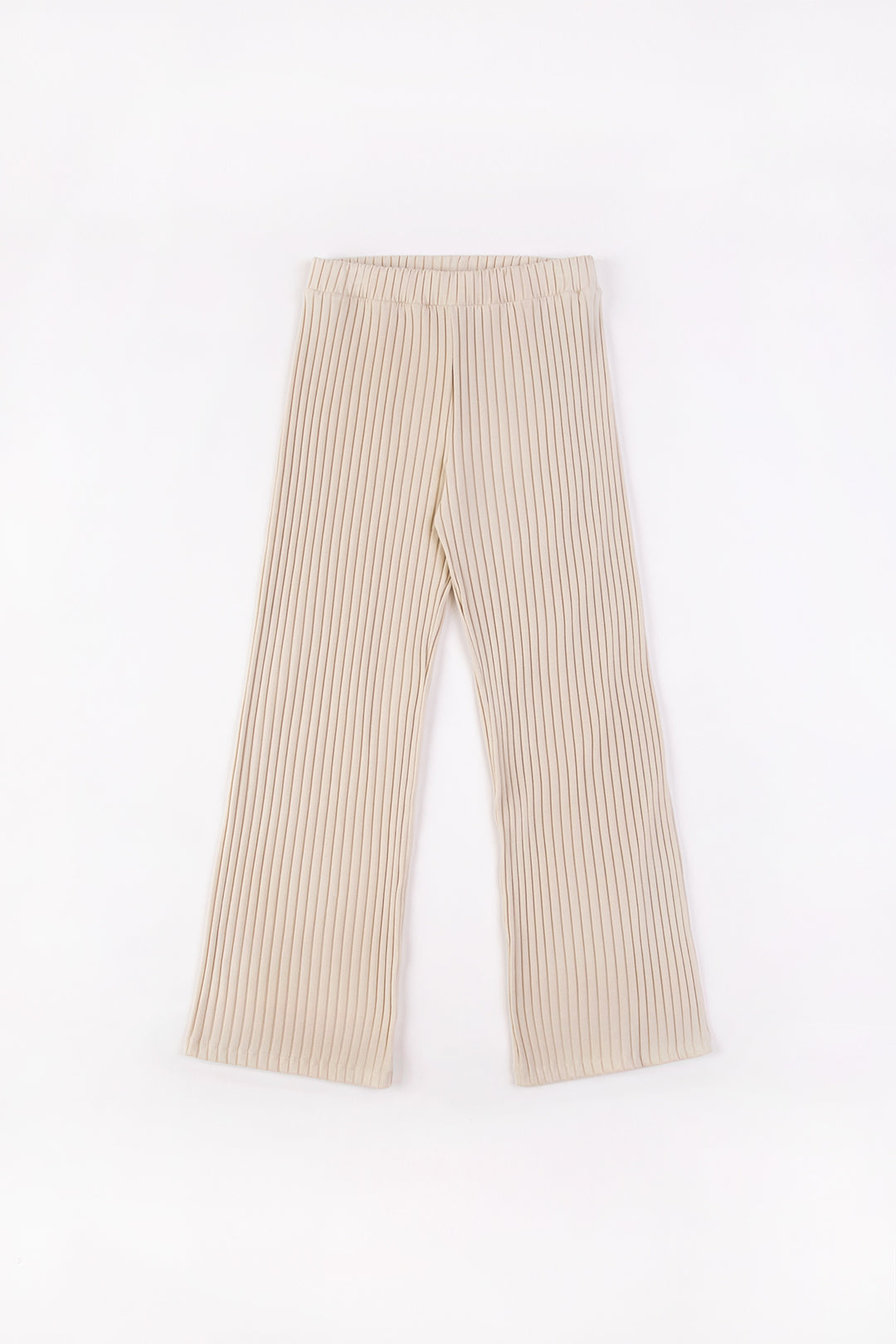 Pantalon côtelé beige en coton bio - ribbed lounge pant summer sand