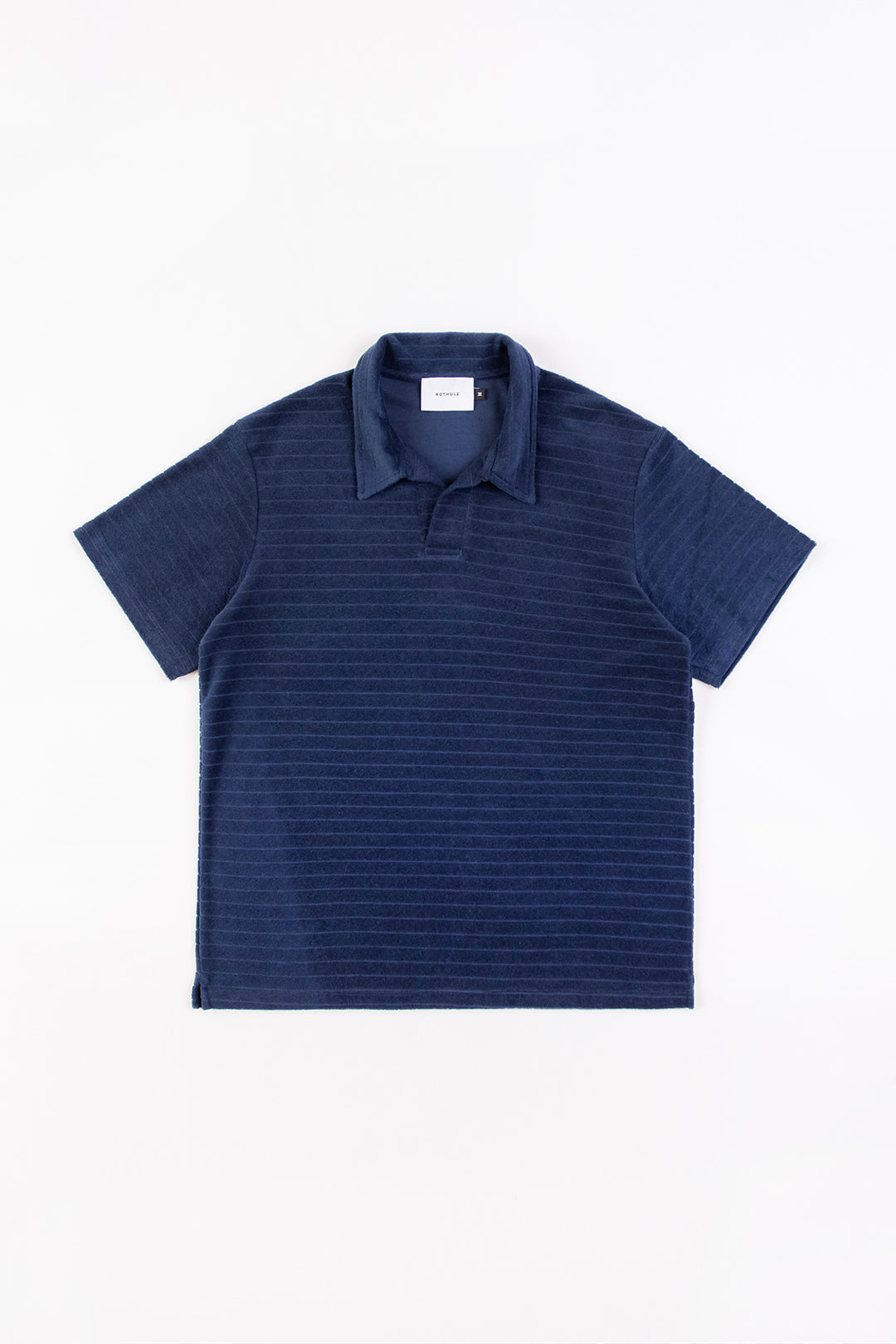 Polo marine éponge en coton bio - terry cotton polo navy