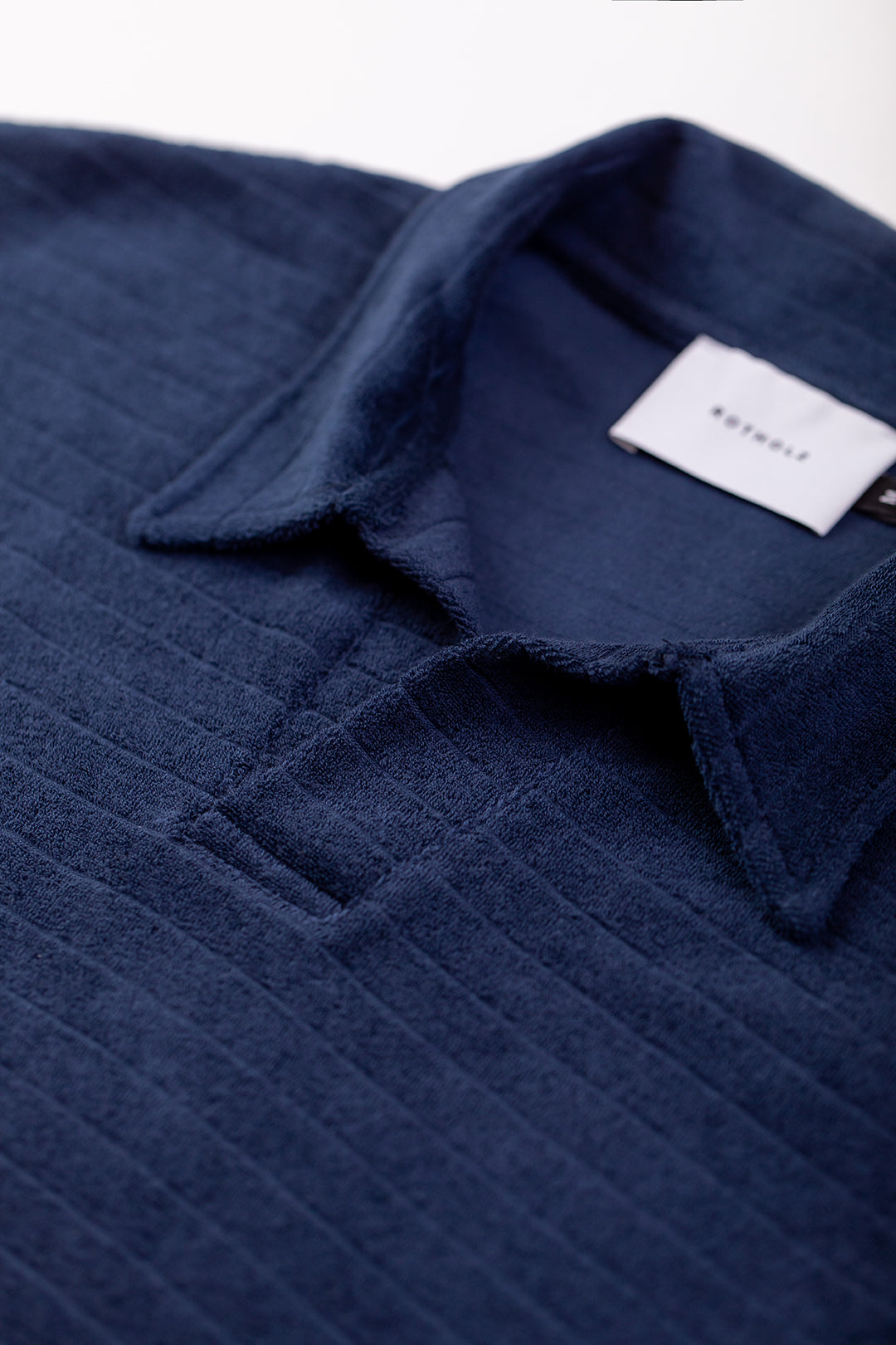 Polo marine éponge en coton bio - terry cotton polo navy