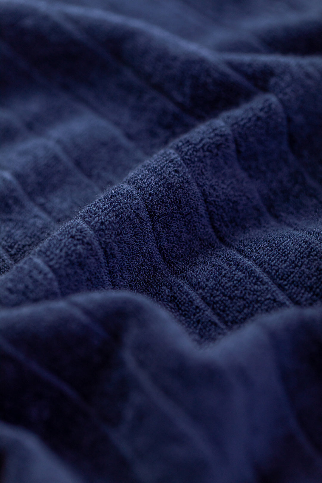 Polo marine éponge en coton bio - terry cotton polo navy