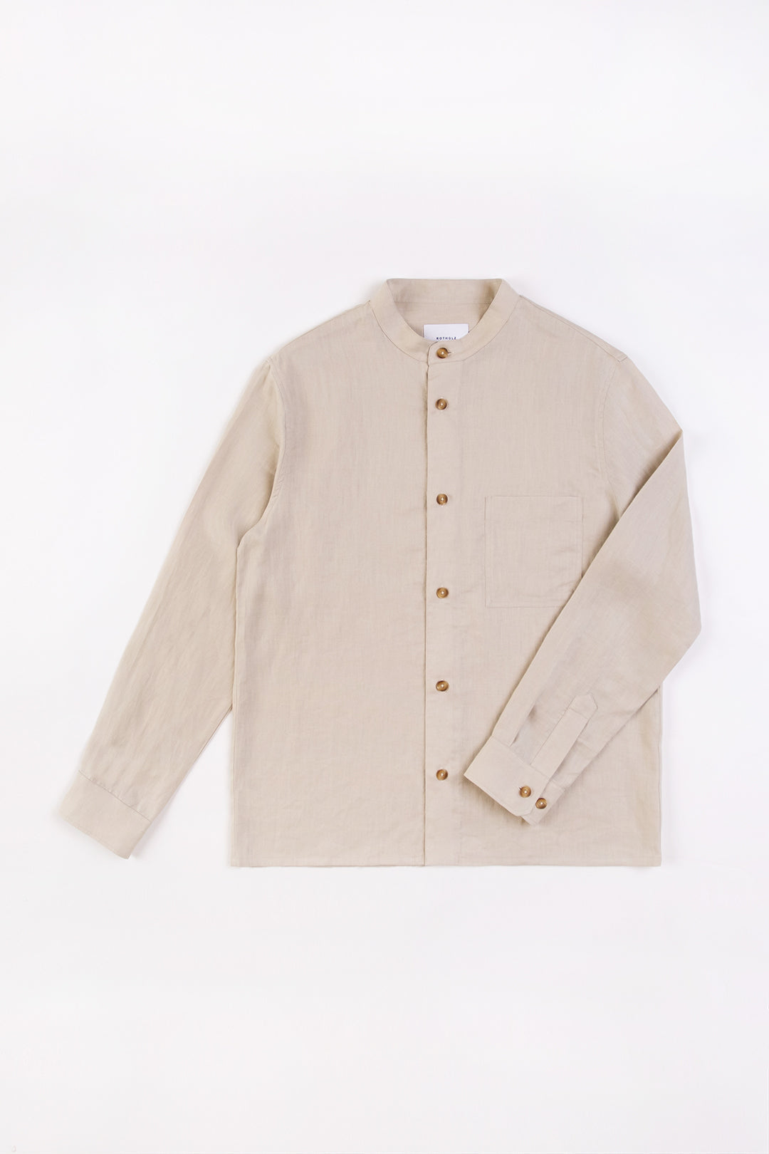 Chemise mao en lin naturel - mandarin shirt natural linen