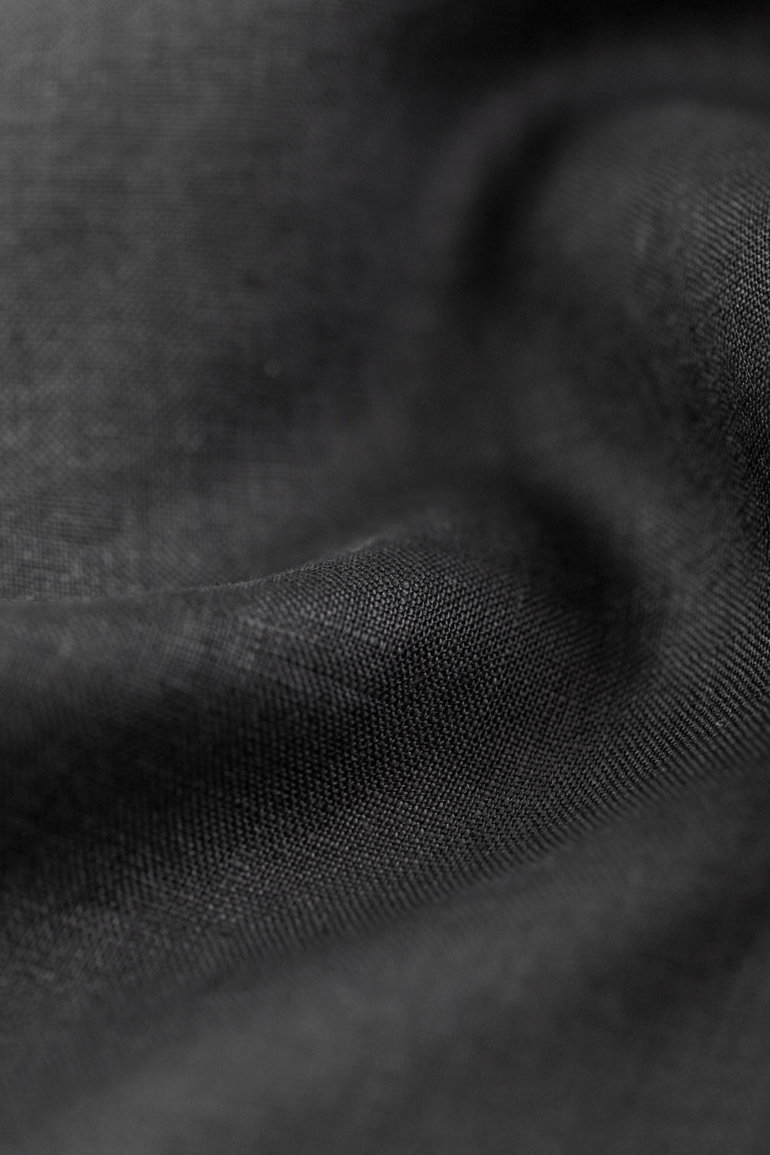 Chemise mao noire en lin - mandarin shirt black linen