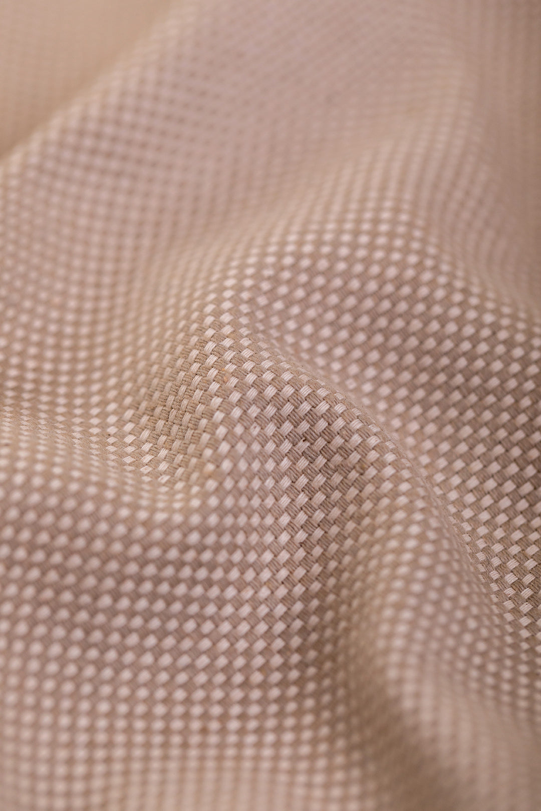 Veste zippée beige à motif en coton bio - boxy jacket sand check
