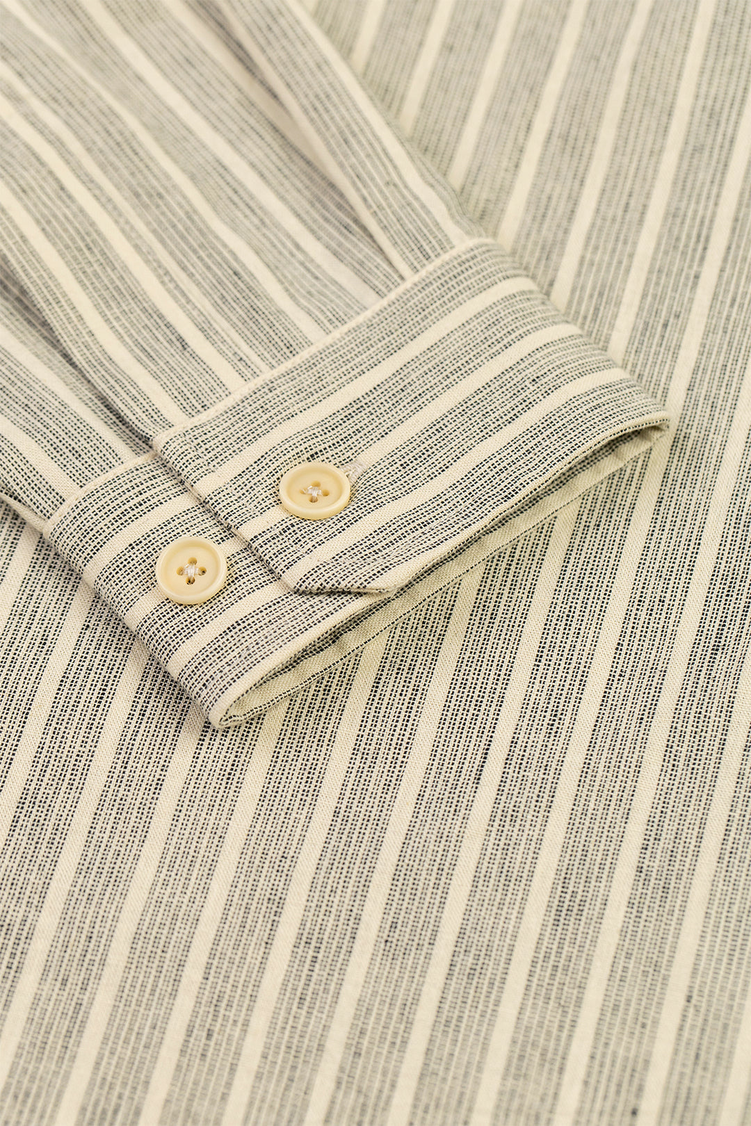 Chemise en coton bio et lin | rayé "casual shirt heavy pinstripe"