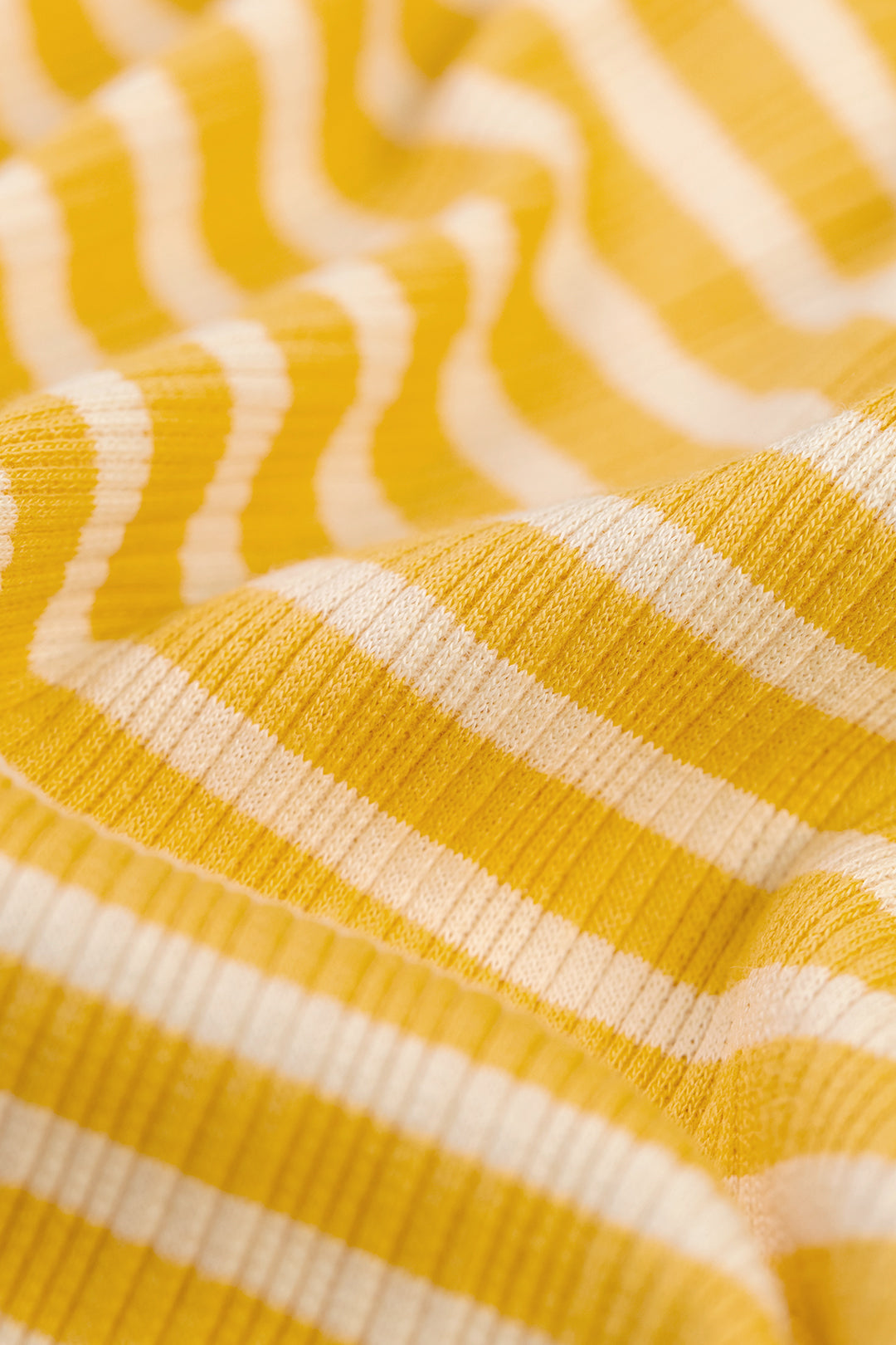 Débardeur en coton bio | Rayé jaune et blanc "ribbed singlet yellow/sand stripe"
