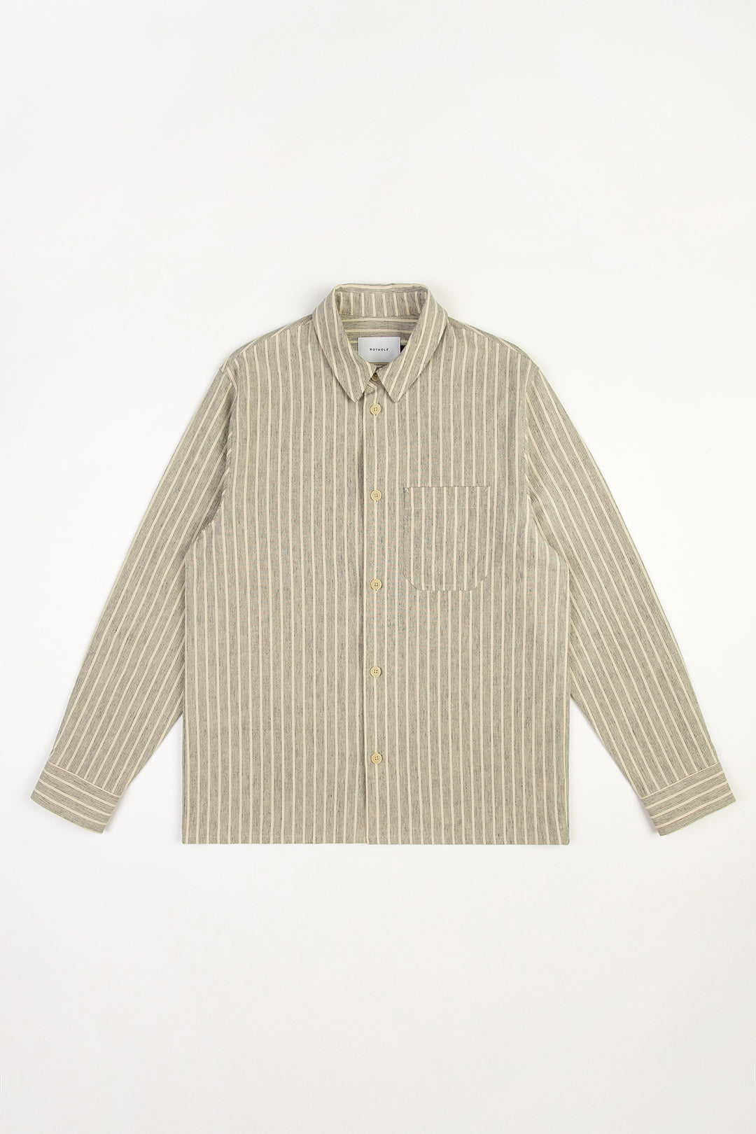 Chemise en coton bio et lin | rayé "casual shirt heavy pinstripe"