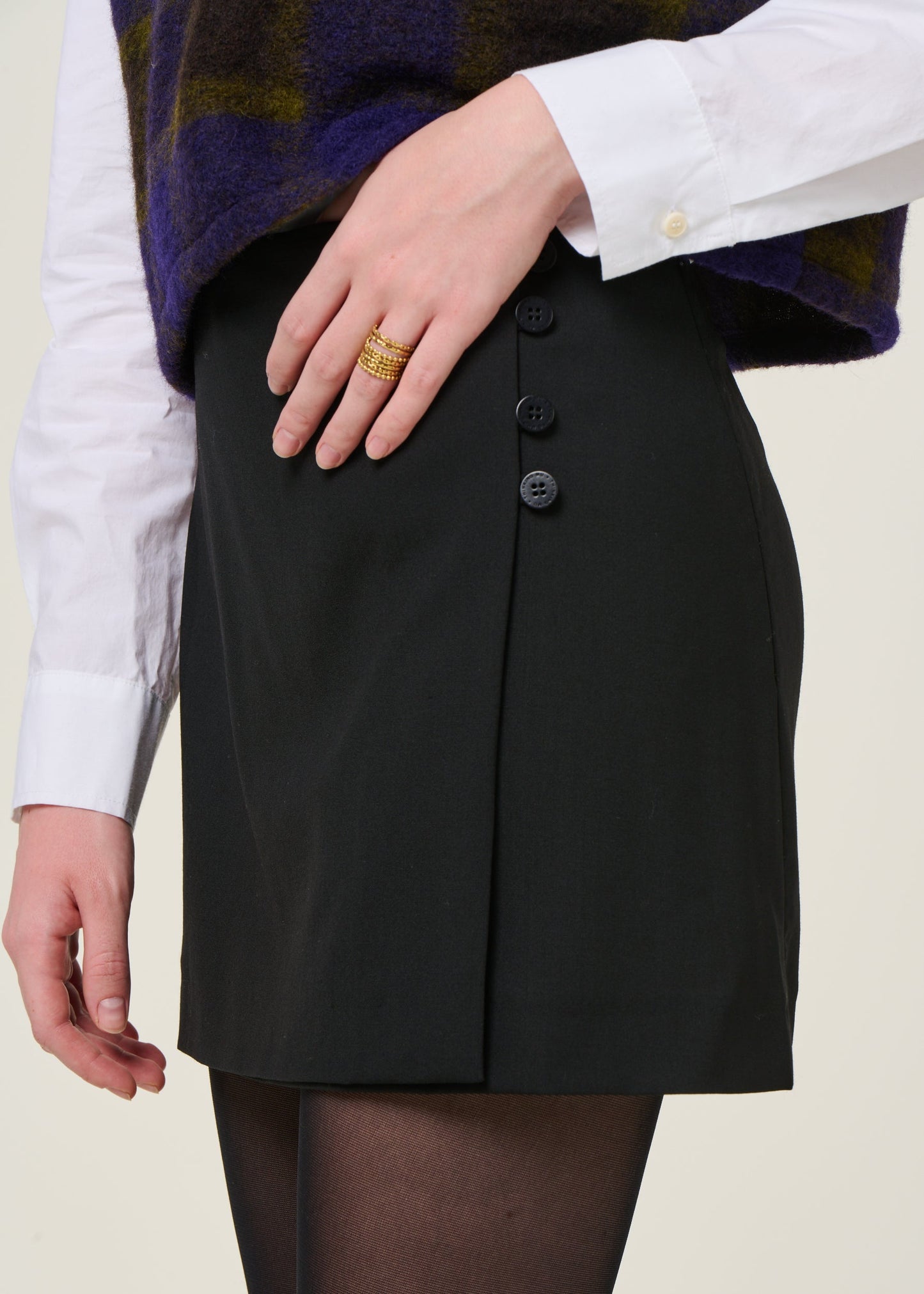 Jupe portefeuille | noir "black tania skirt - black"
