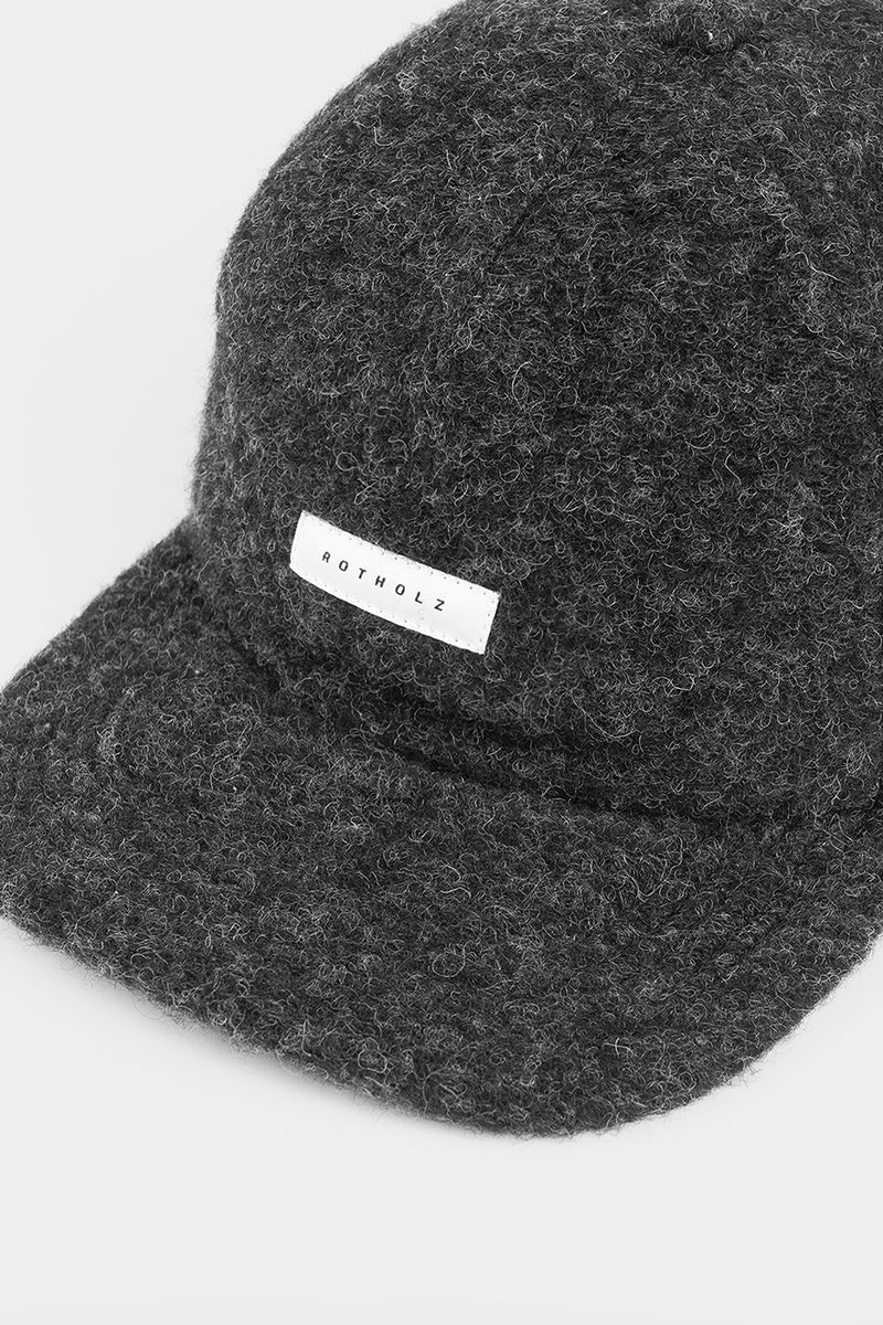 Casquette en laine et coton bio | Gris "wool floppy cap anthracite"