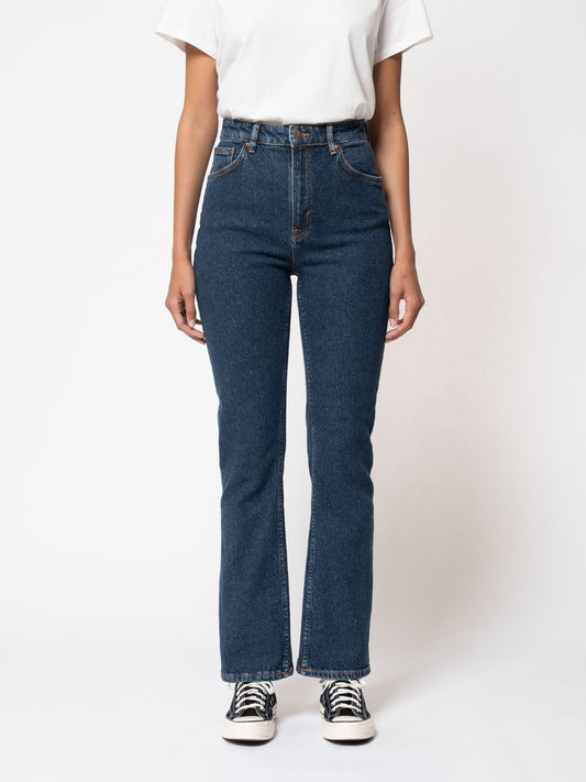 Jean bootcut bleu en coton recyclé - Rowdy Ruth Blue Angel
