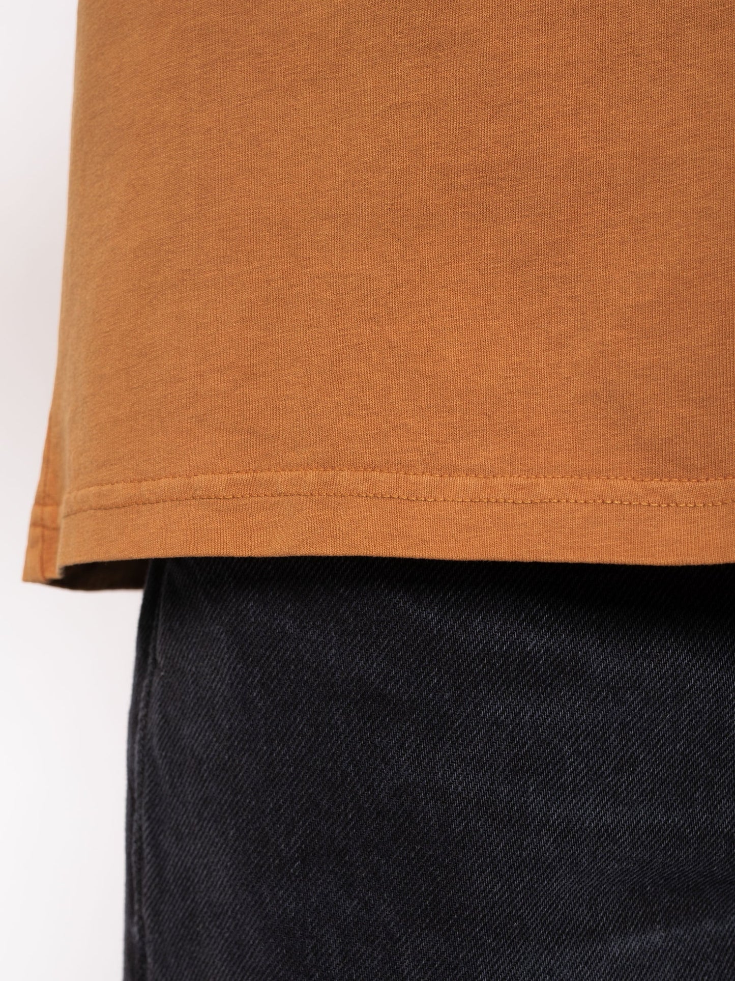 T-shirt orange broderie en coton bio - Roy Drink Burnt Orange