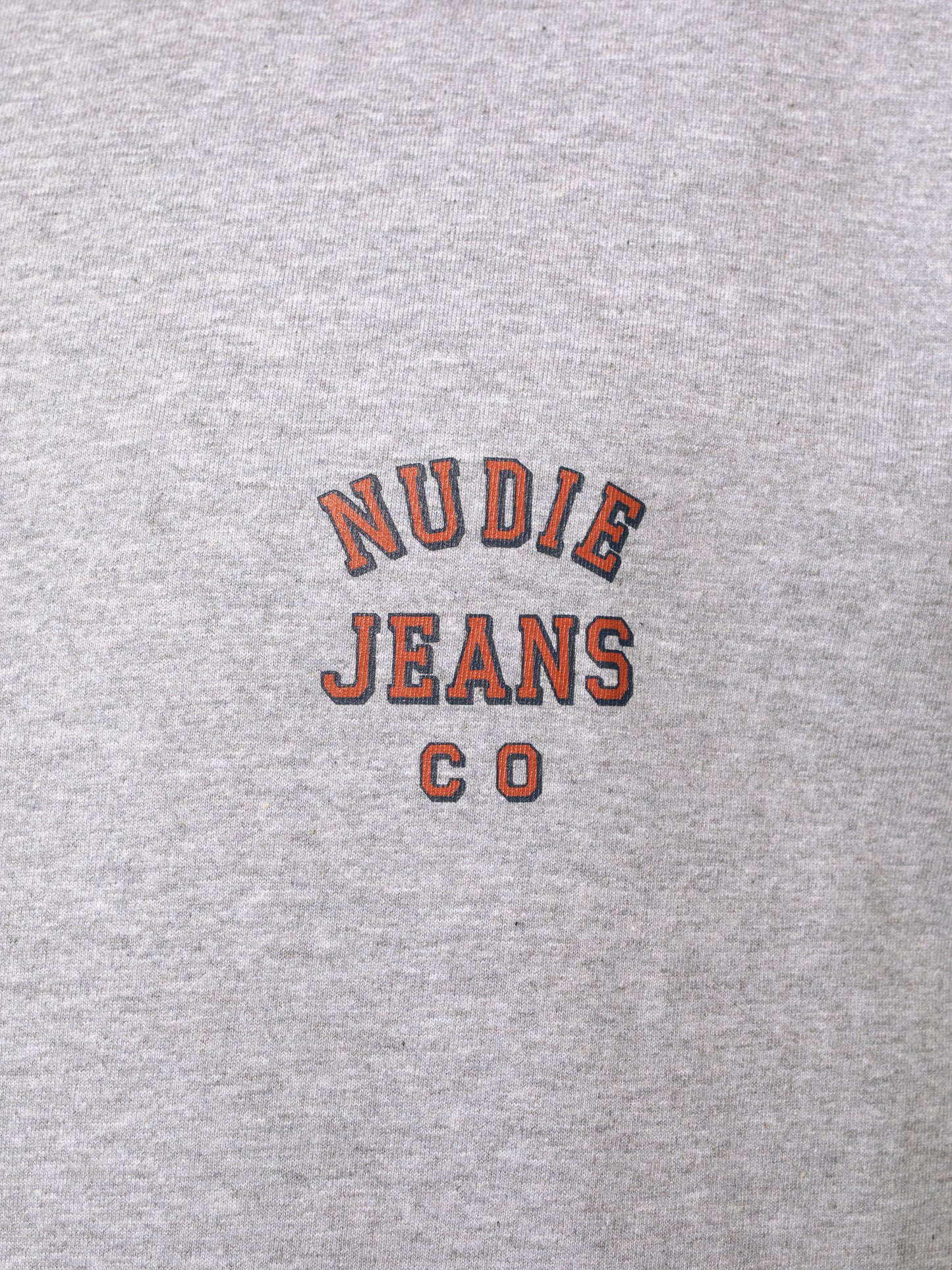 T-shirt gris en coton bio - Roy Logo Tee greymelange
