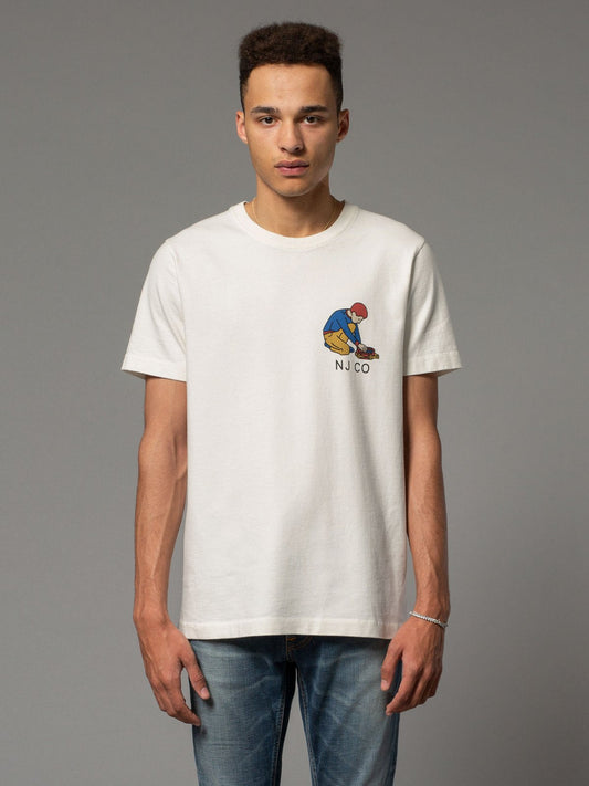 T-shirt blanc avec logo - Roy Multi Logo Boy