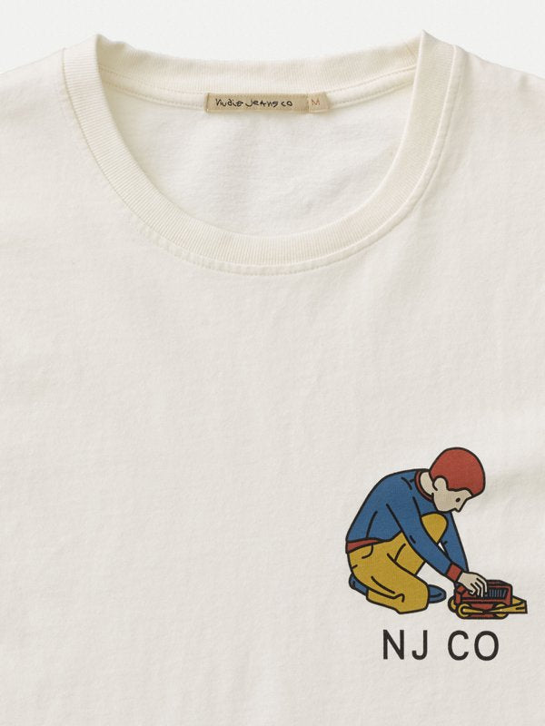T-shirt blanc avec logo - Roy Multi Logo Boy