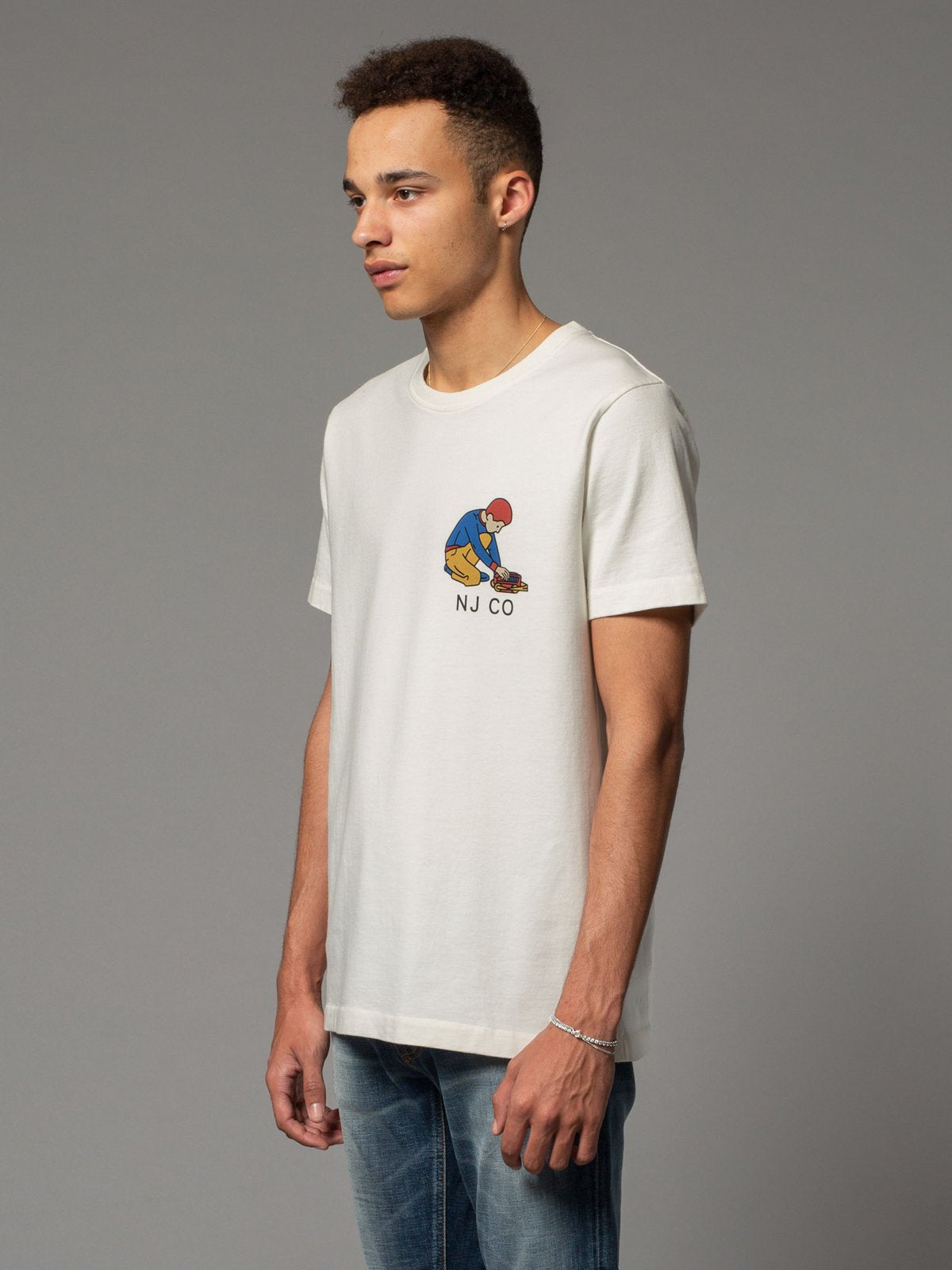 T-shirt blanc avec logo - Roy Multi Logo Boy