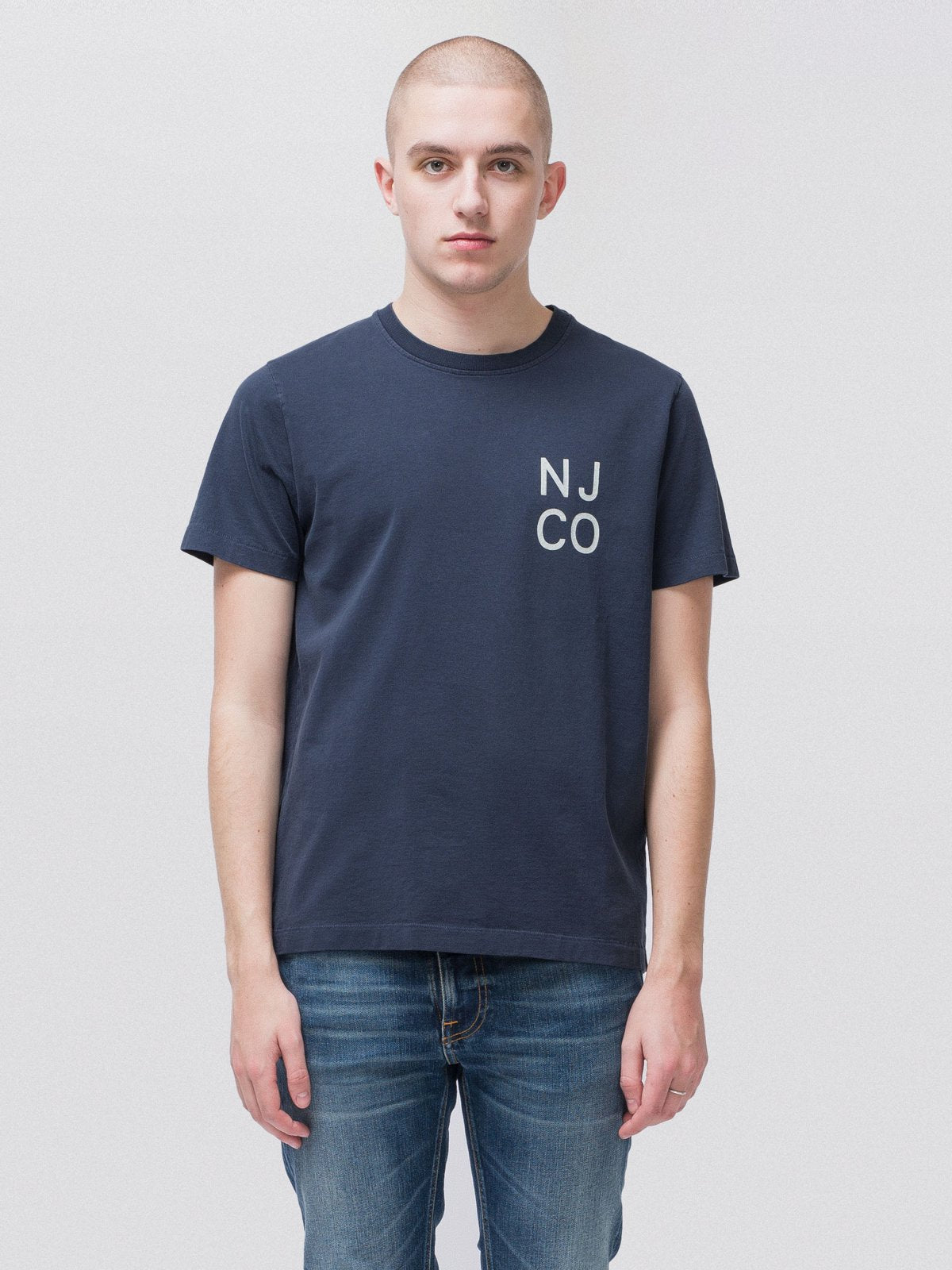 T-shirt bleu marine en coton bio - Roy