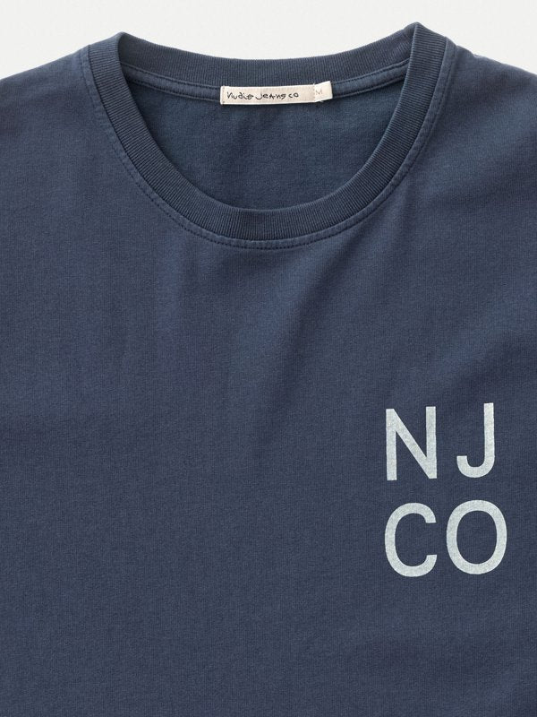 T-shirt bleu marine en coton bio - Roy