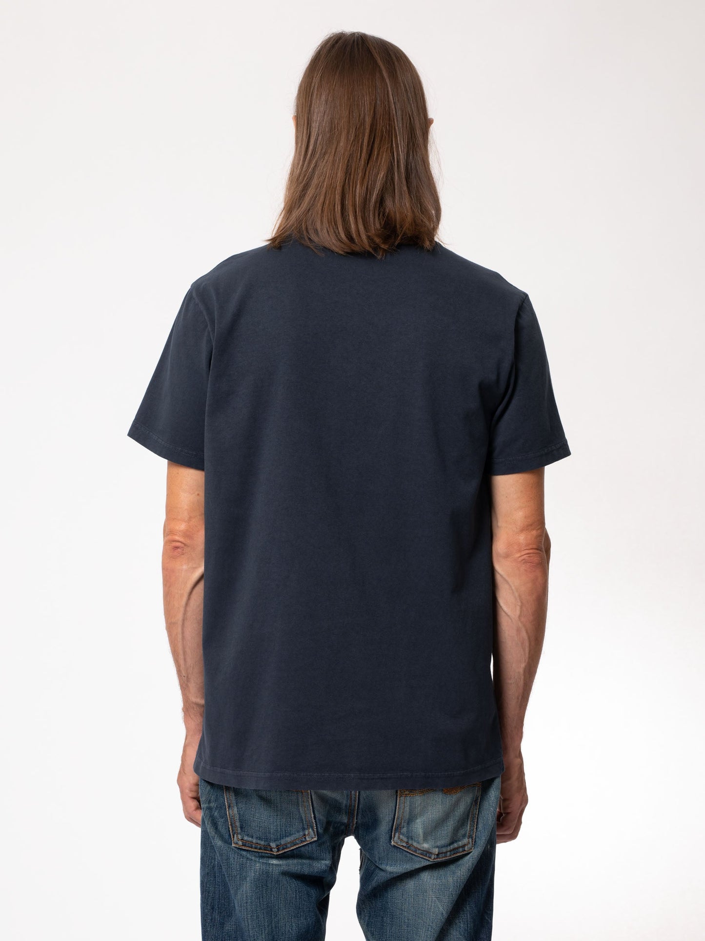 T-shirt bleu marine en coton bio - Roy Respect The Worker Navy