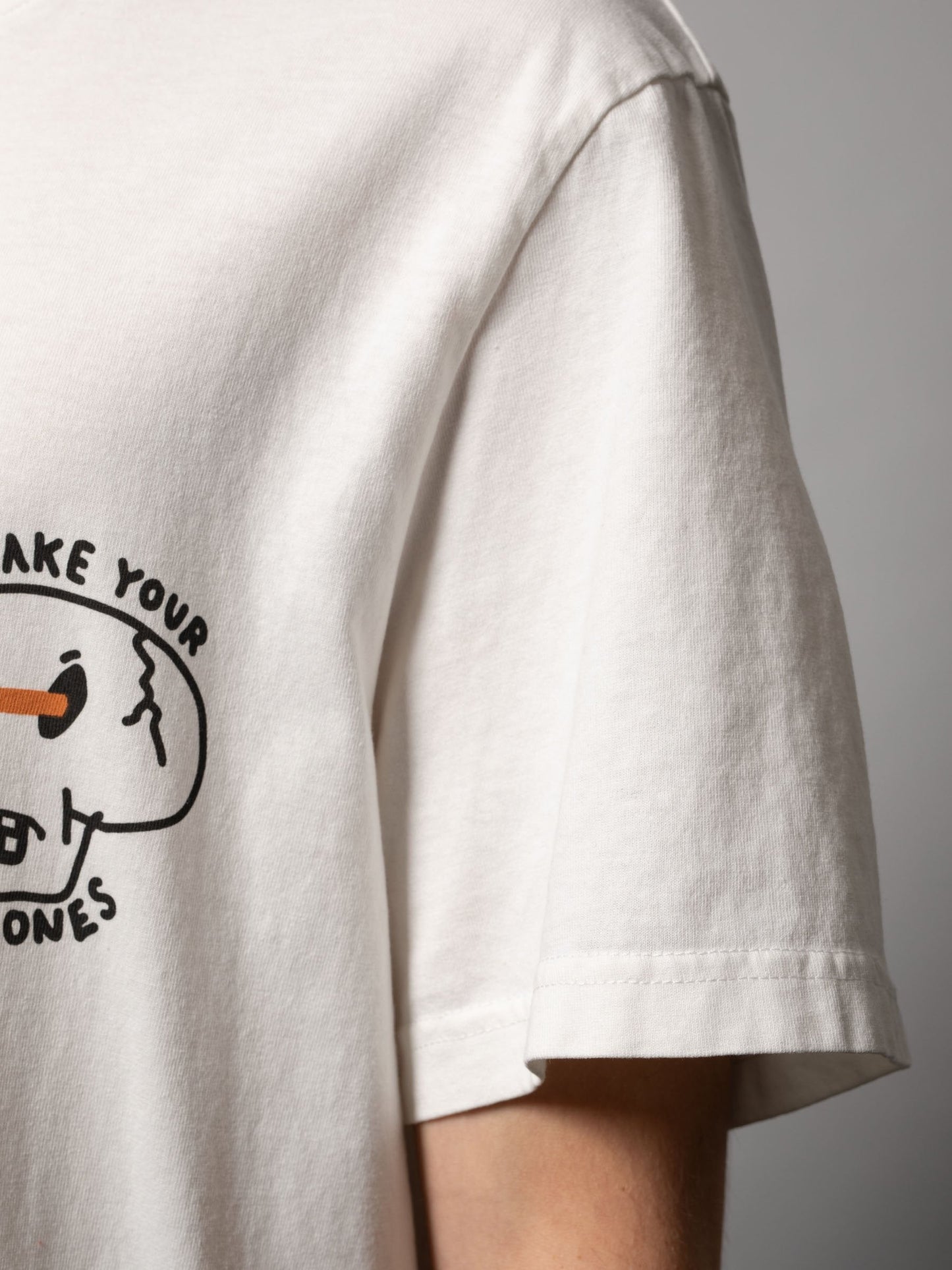 T-shirt blanc avec logo en coton bio - Roy Bones