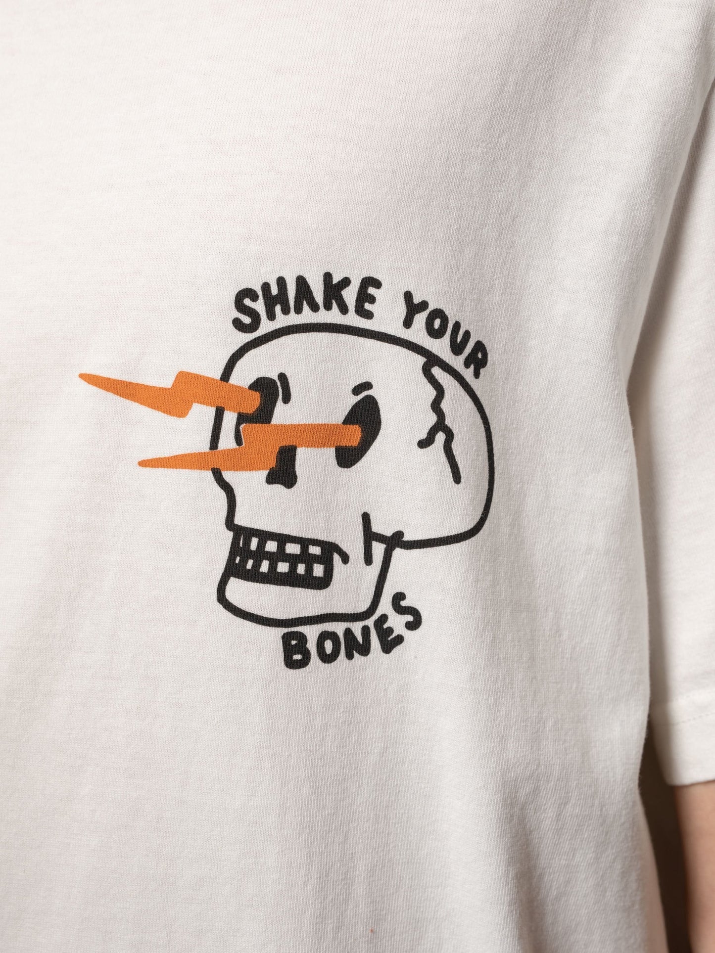 T-shirt blanc avec logo en coton bio - Roy Bones
