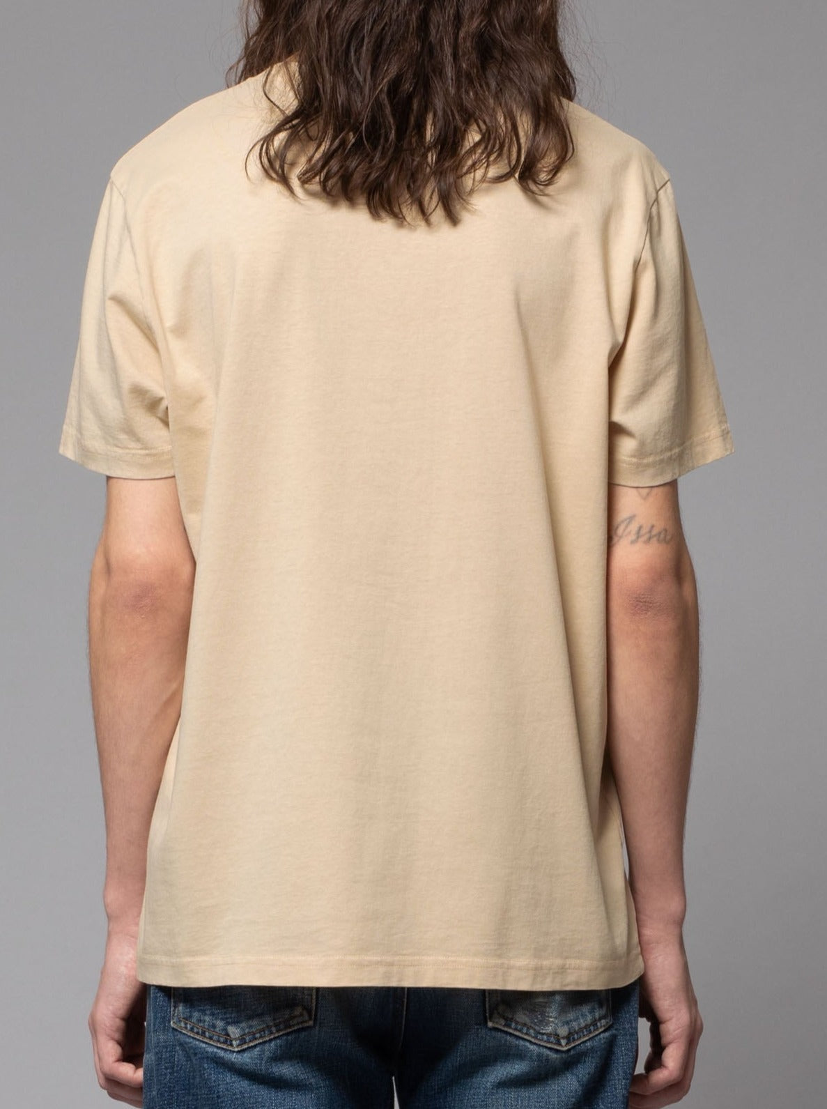 T-shirt crème avec logo en coton bio - roy shoreline cream