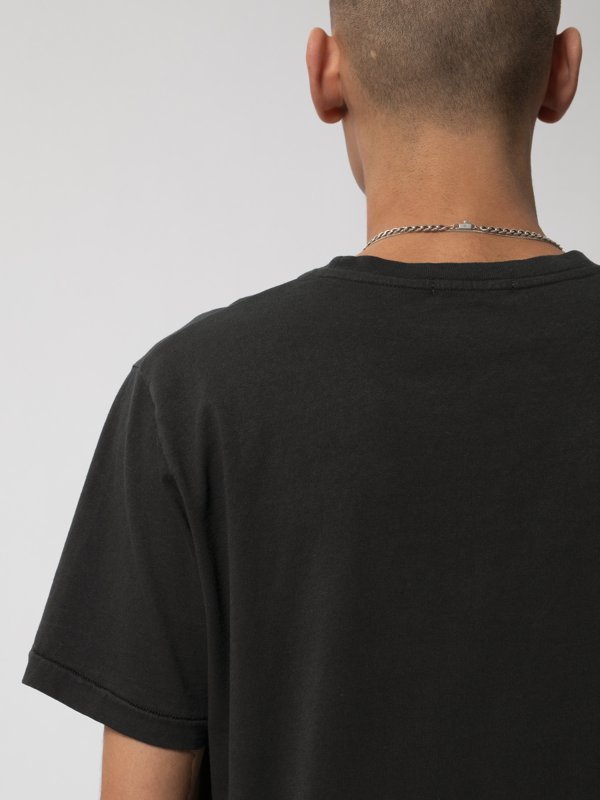 T-shirt noir imprimé en coton bio - Roy Smoke Signals Back