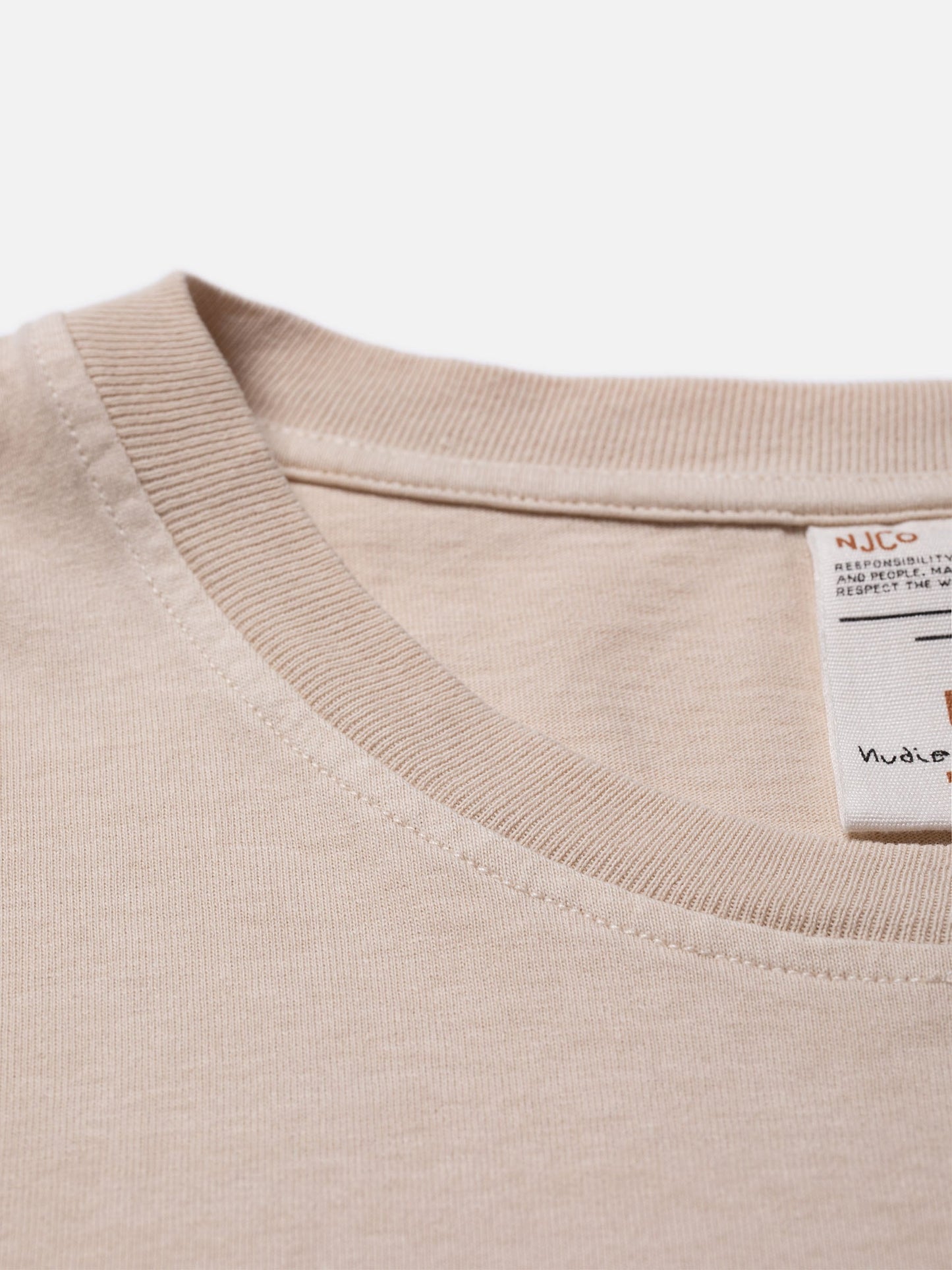 T-shirt manches courtes brodé en coton bio | écru "roy stay golden cream"