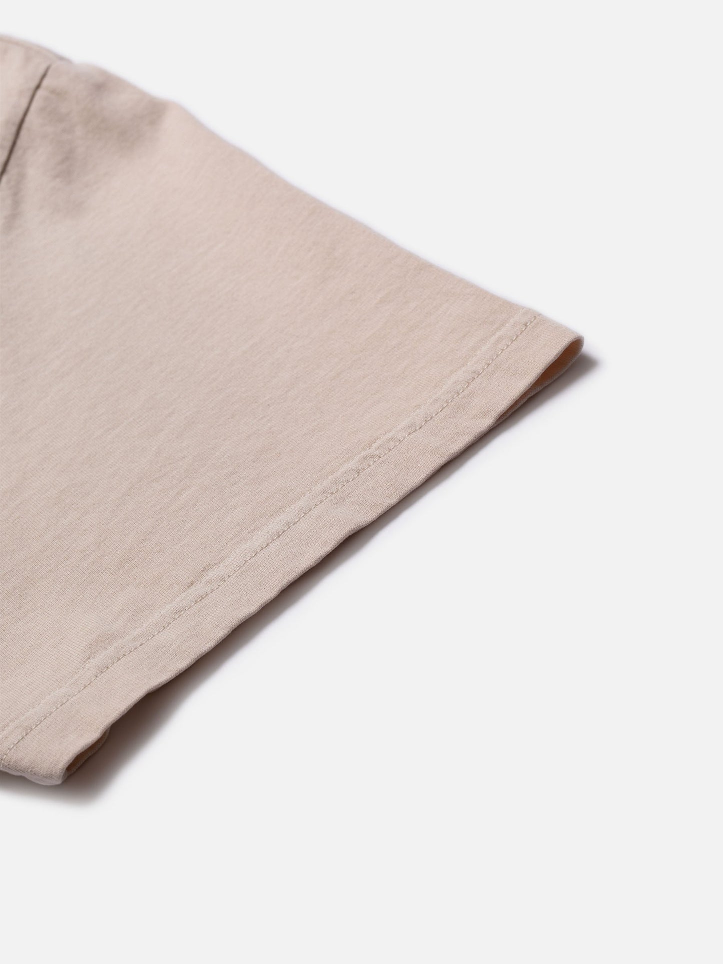 T-shirt manches courtes brodé en coton bio | écru "roy stay golden cream"