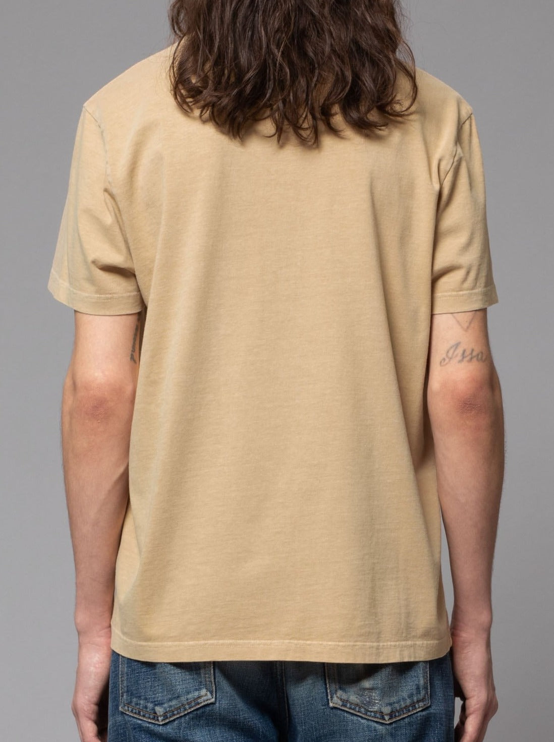 T-shirt marron avec logo en coton bio - roy sunshine ark faded sun