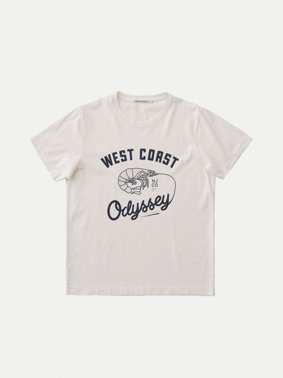 T-shirt imprimé blanc en coton bio - Roy