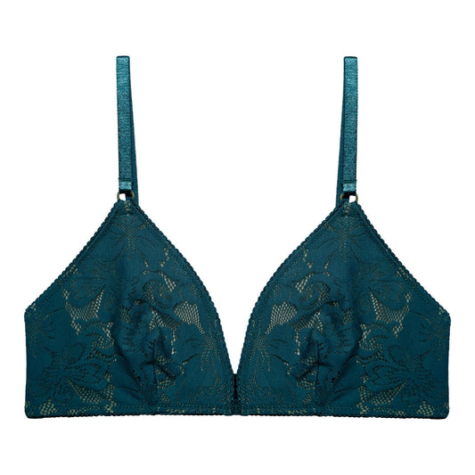 Soutien-gorge turquoise en dentelle recyclée - ruby