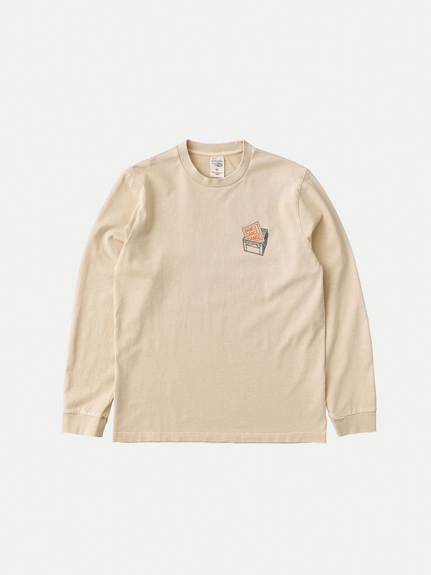 T-shirt manches longues épais écru en coton bio - rudi dance dance dance cream