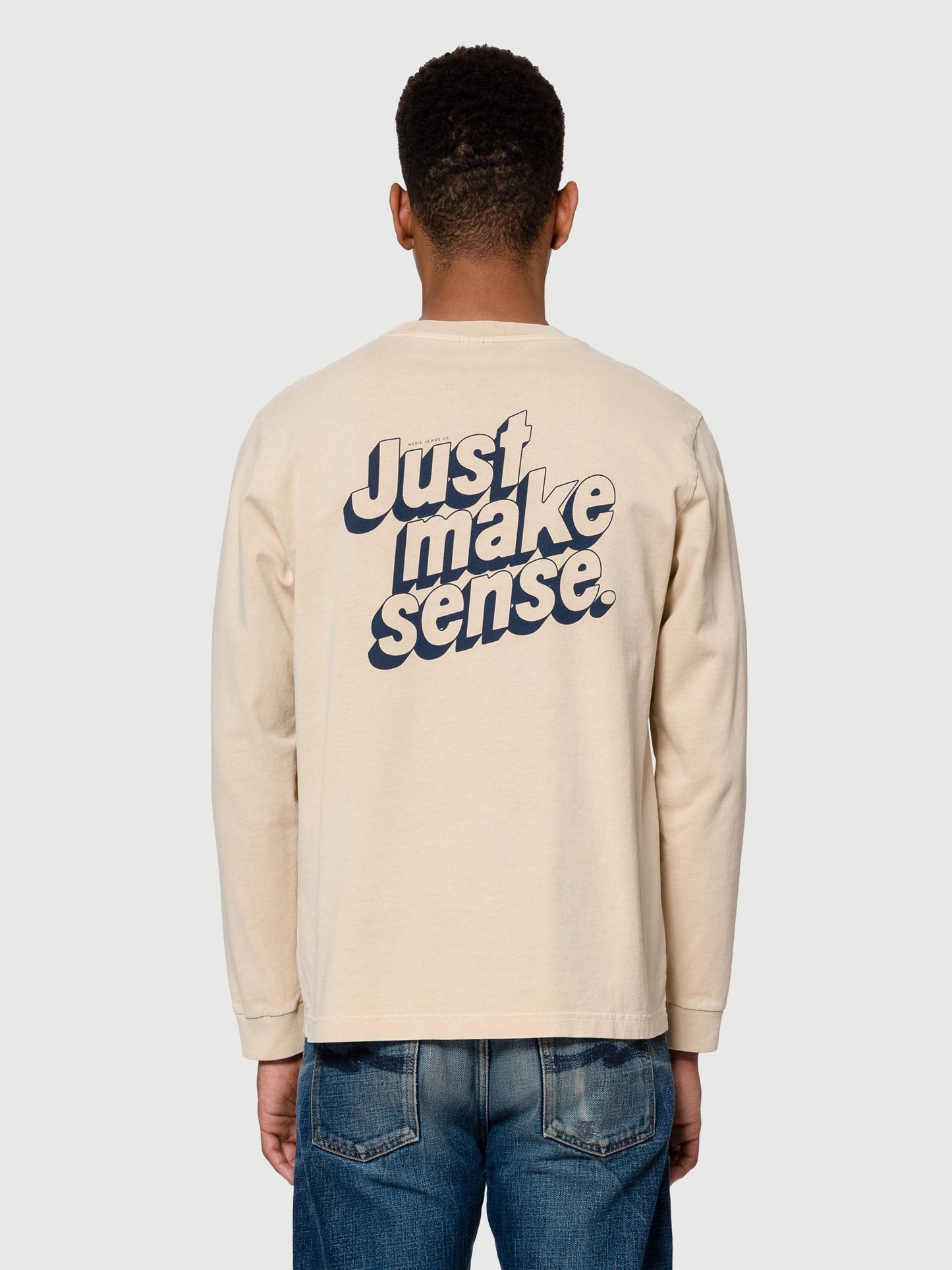 T-shirt manches longues épais écru en coton bio - rudi dance dance dance cream