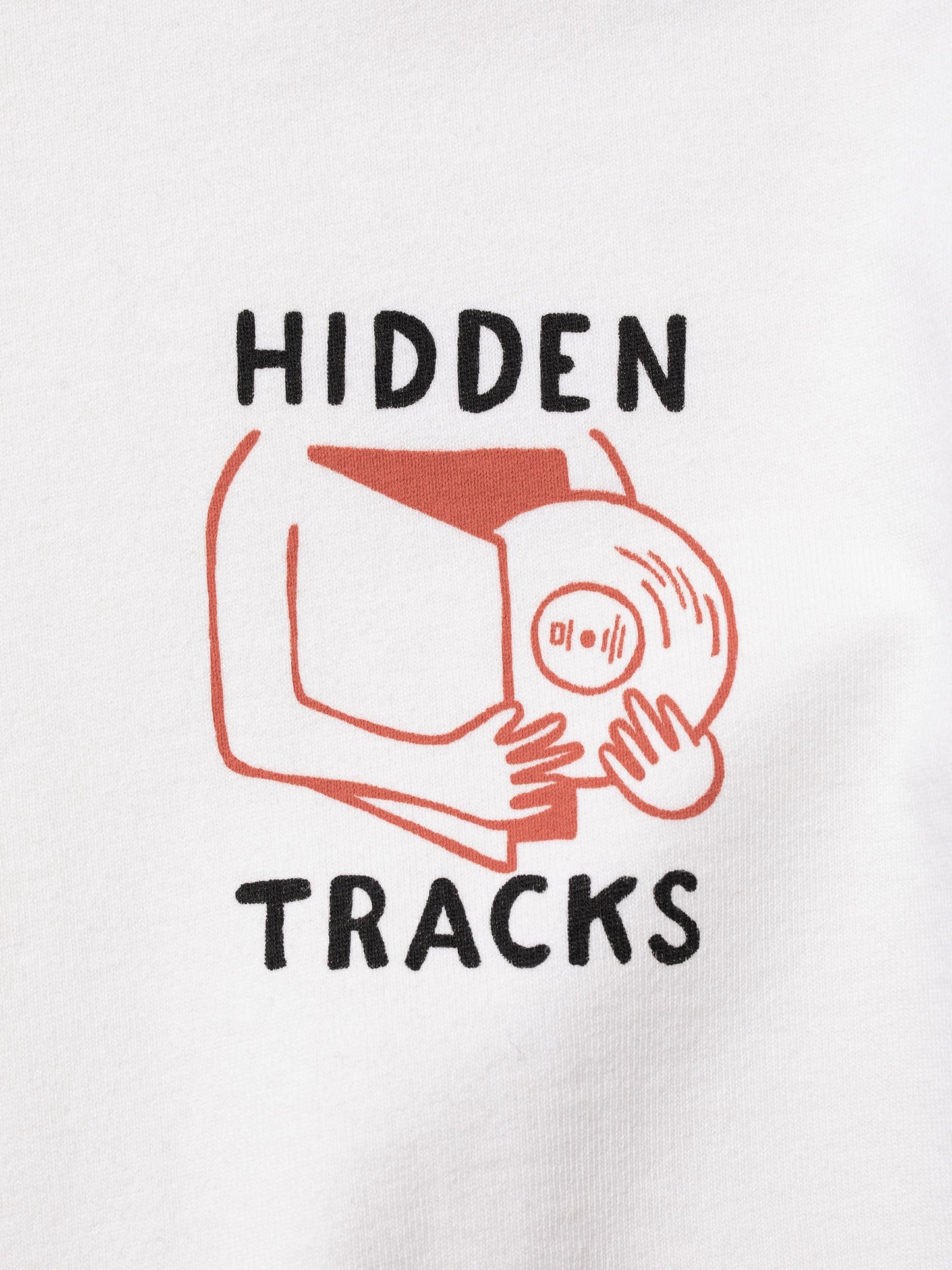 T-shirt manches longues en coton bio | blanc "rudi hidden tracks chalk white"