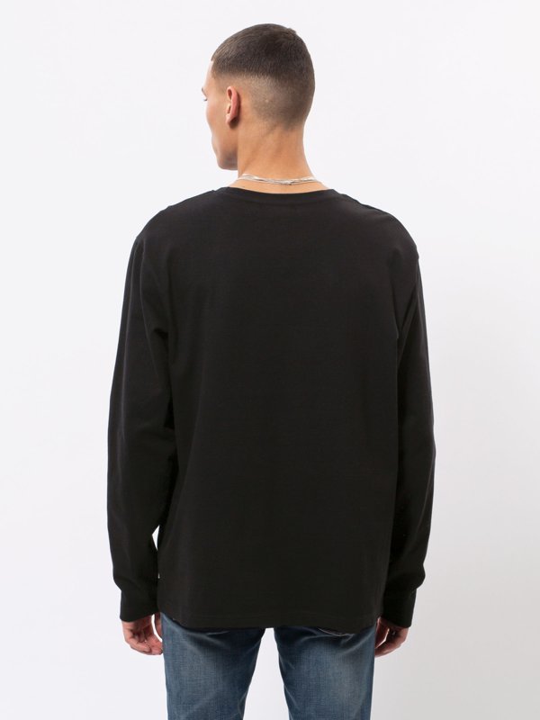T-shirt manches longues à poche noir en coton bio - Rudi