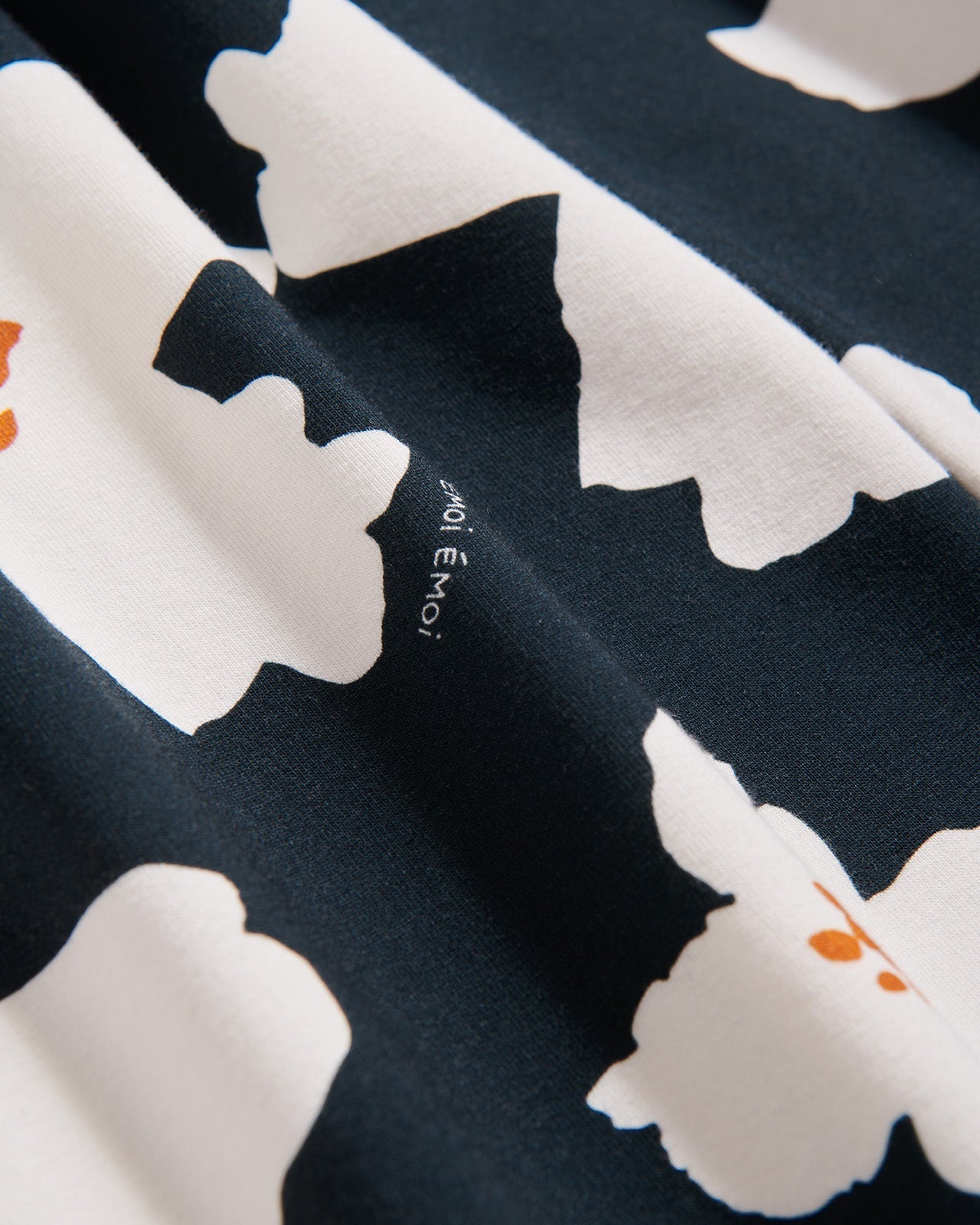 pantalon ample en coton bio | fleuri "pauline - anémones"