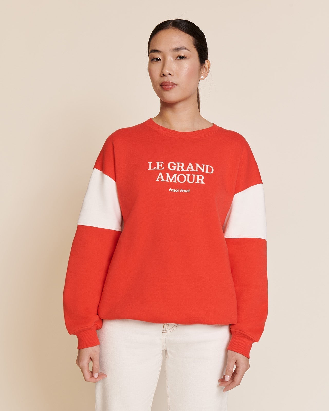 Sweat en coton bio | rouge "sweat le grand amour rouge"