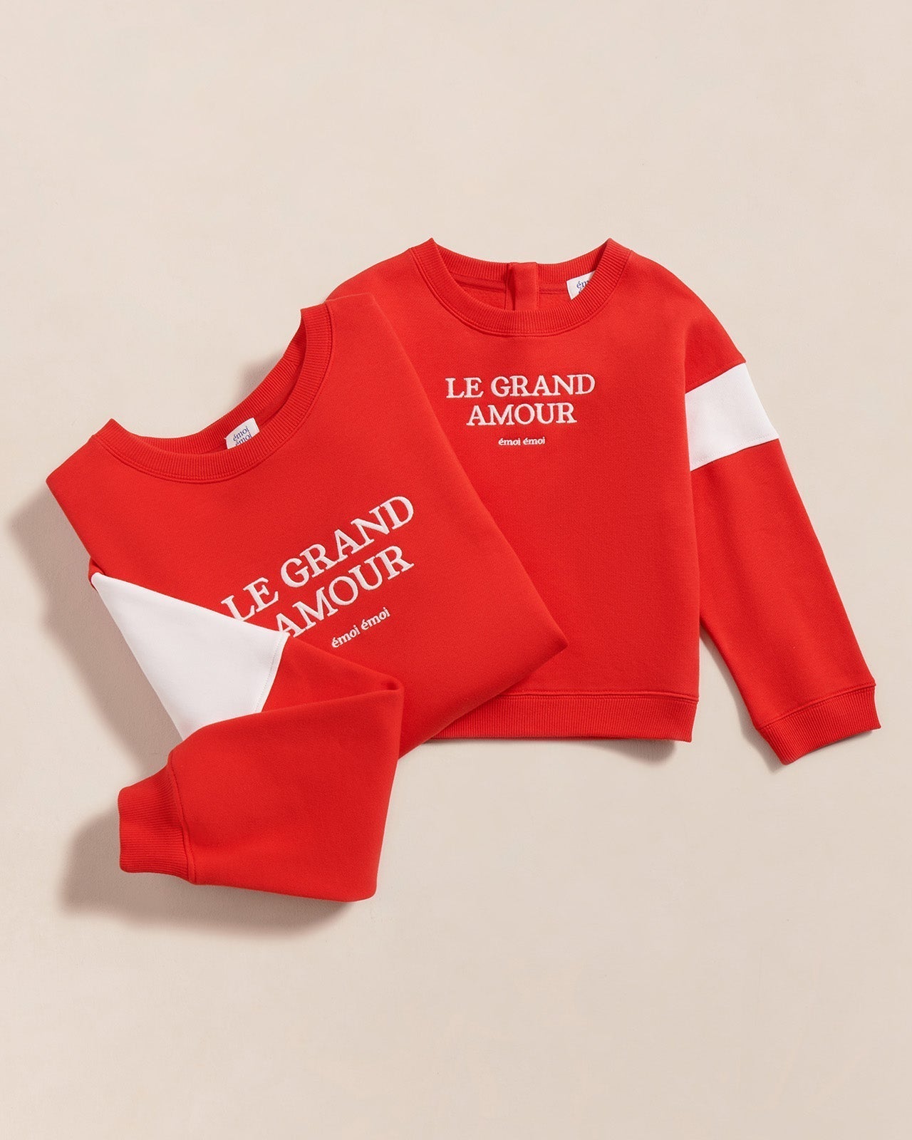 Sweat en coton bio | rouge "sweat le grand amour rouge"