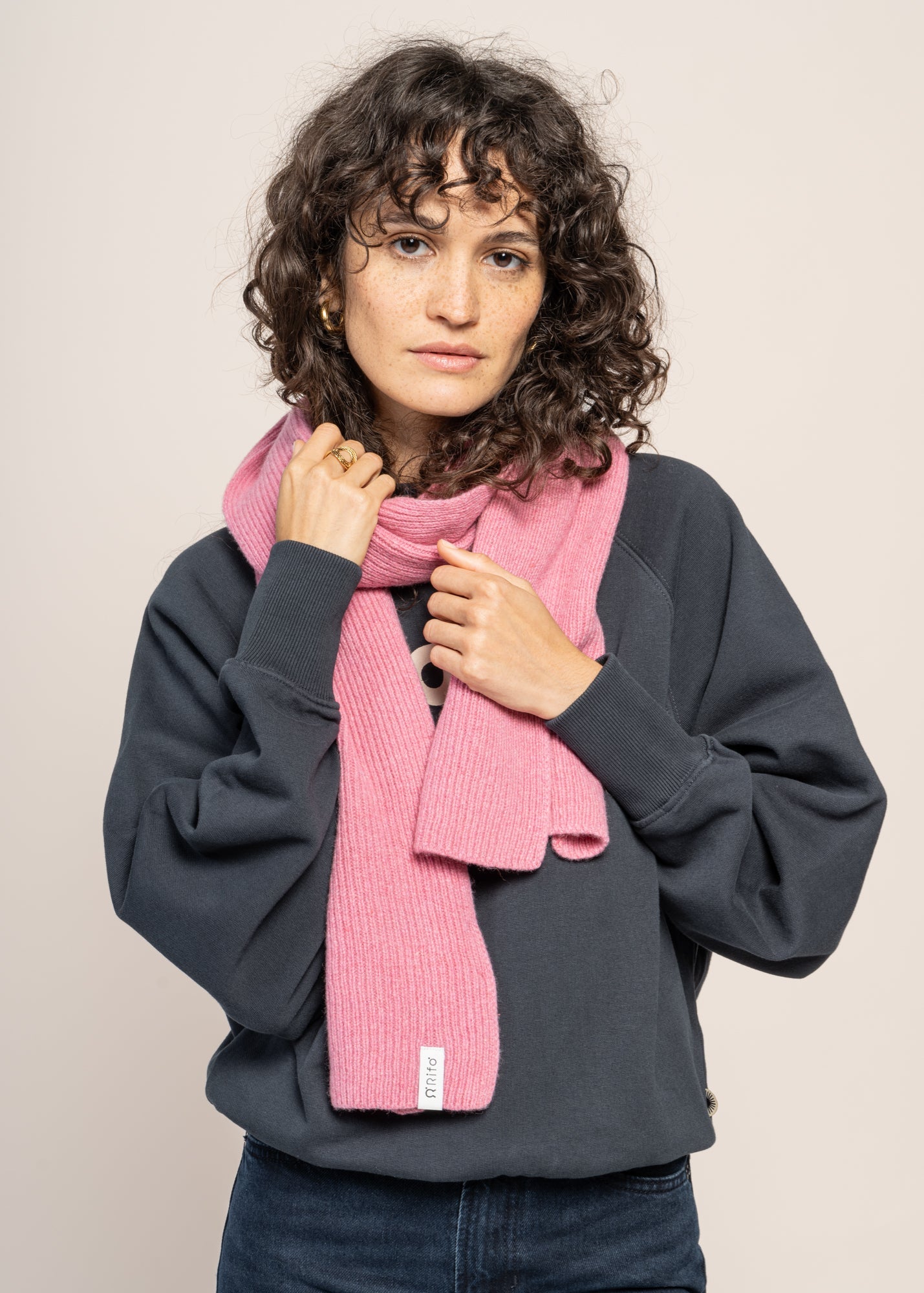Écharpe en cachemire recyclé | rose "federico - rosa confetto"