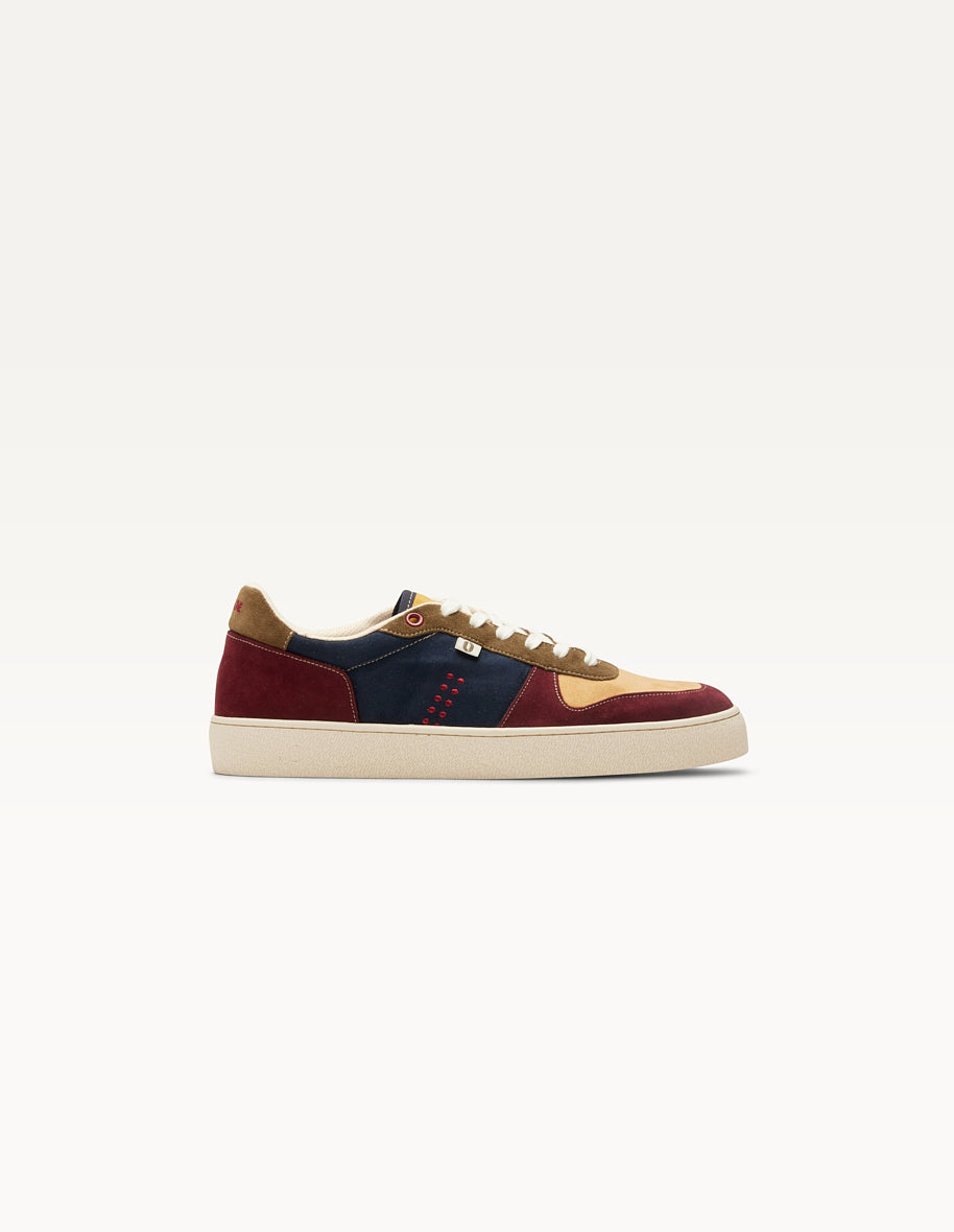 Baskets en cuir certifié | pourpre beige kaki "arthur"