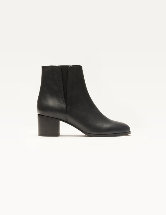 Bottines en cuir certifié  | noir "jeanne m - cuir noir"