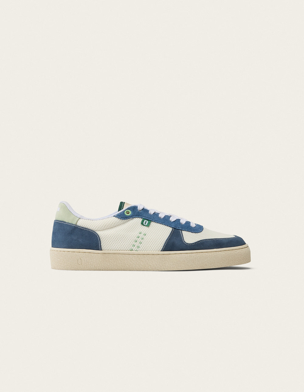 Baskets en cuir certifié | blanc "baskets basses arthur - pétrole blanc"