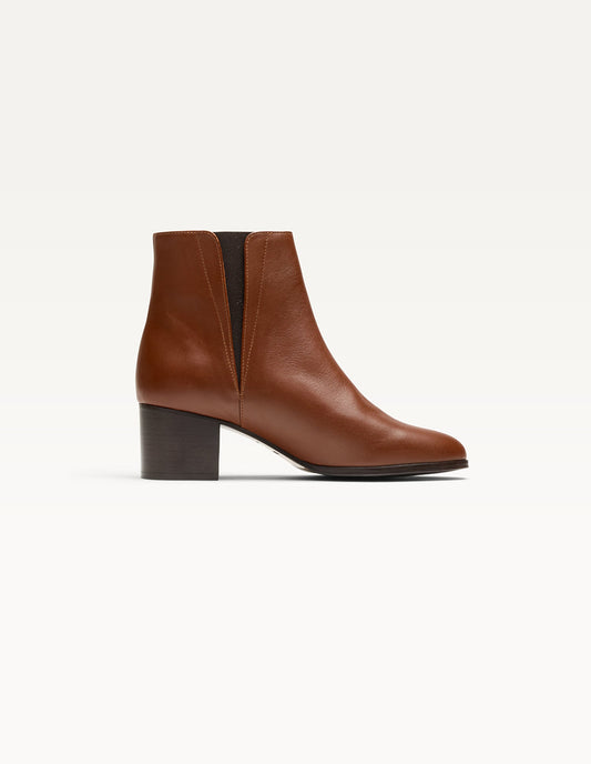 Bottines en cuir certifié | marron "jeanne m - marron"