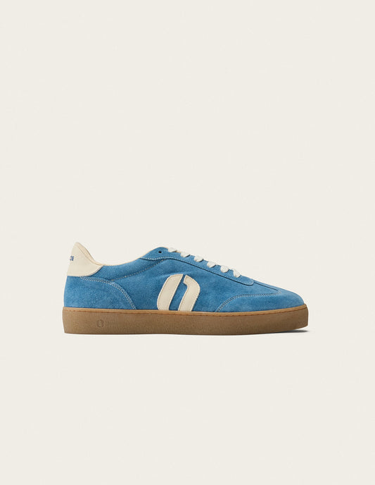 Baskets en cuir certifié | bleu "baskets basses pablo - bleu"