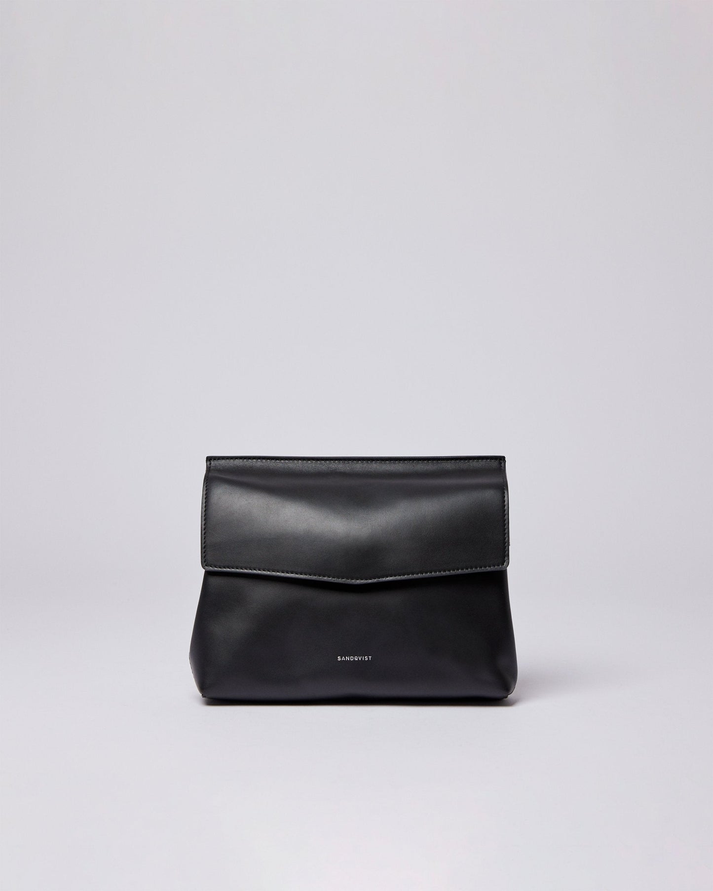 Sac à bandoulière en cuir certifié | noir "signe black"
