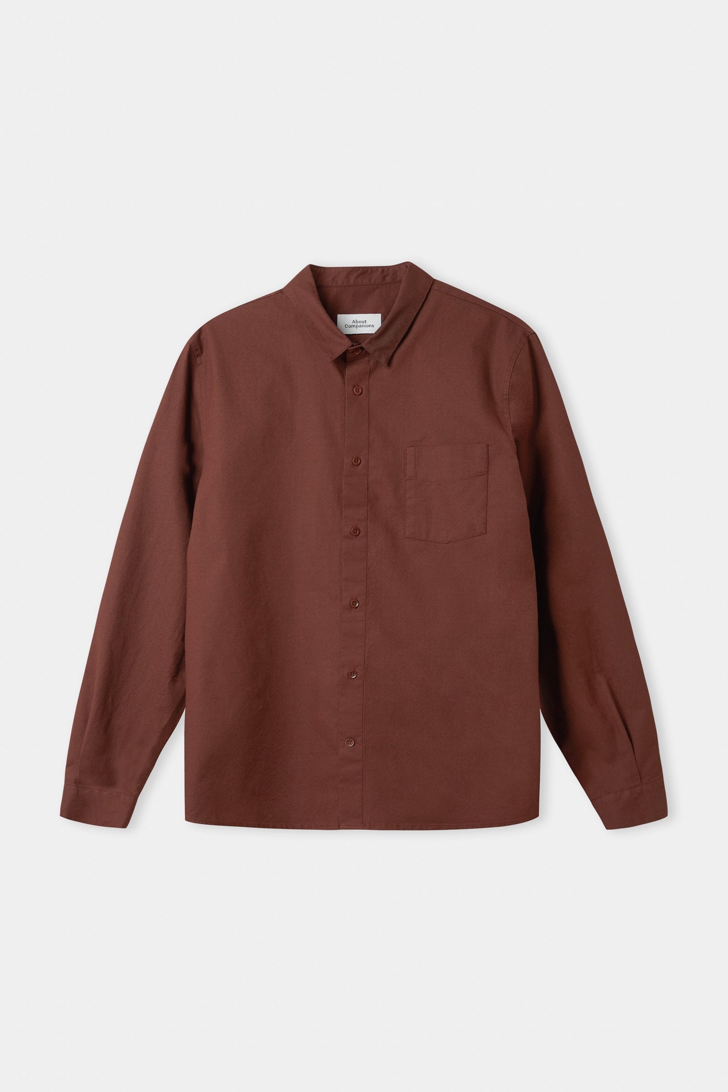 Chemise en coton bio | marron 'simon - eco crisp cotton marron'