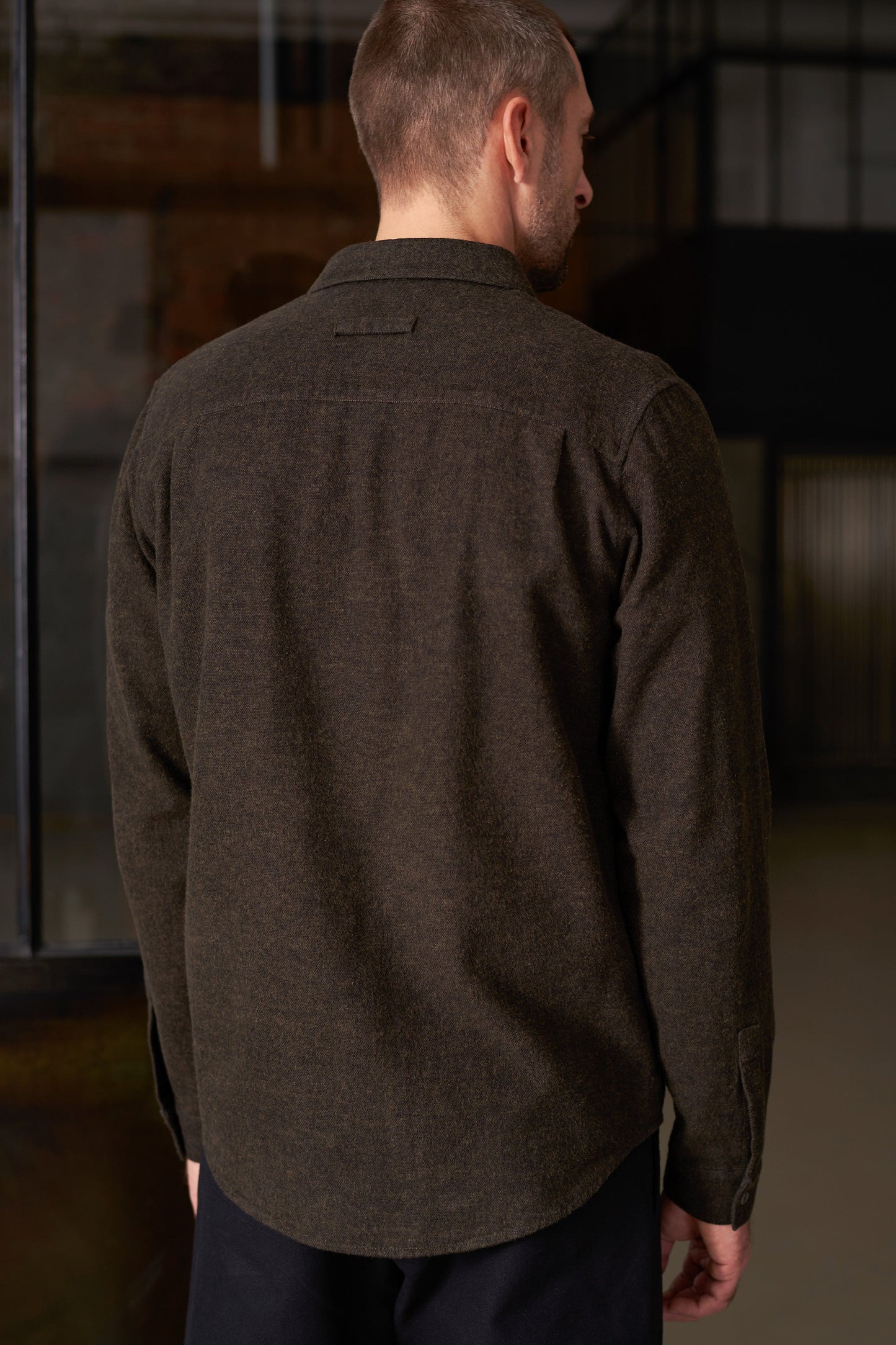 Chemise flanelle en coton bio | marron "simon eco brown flannel"