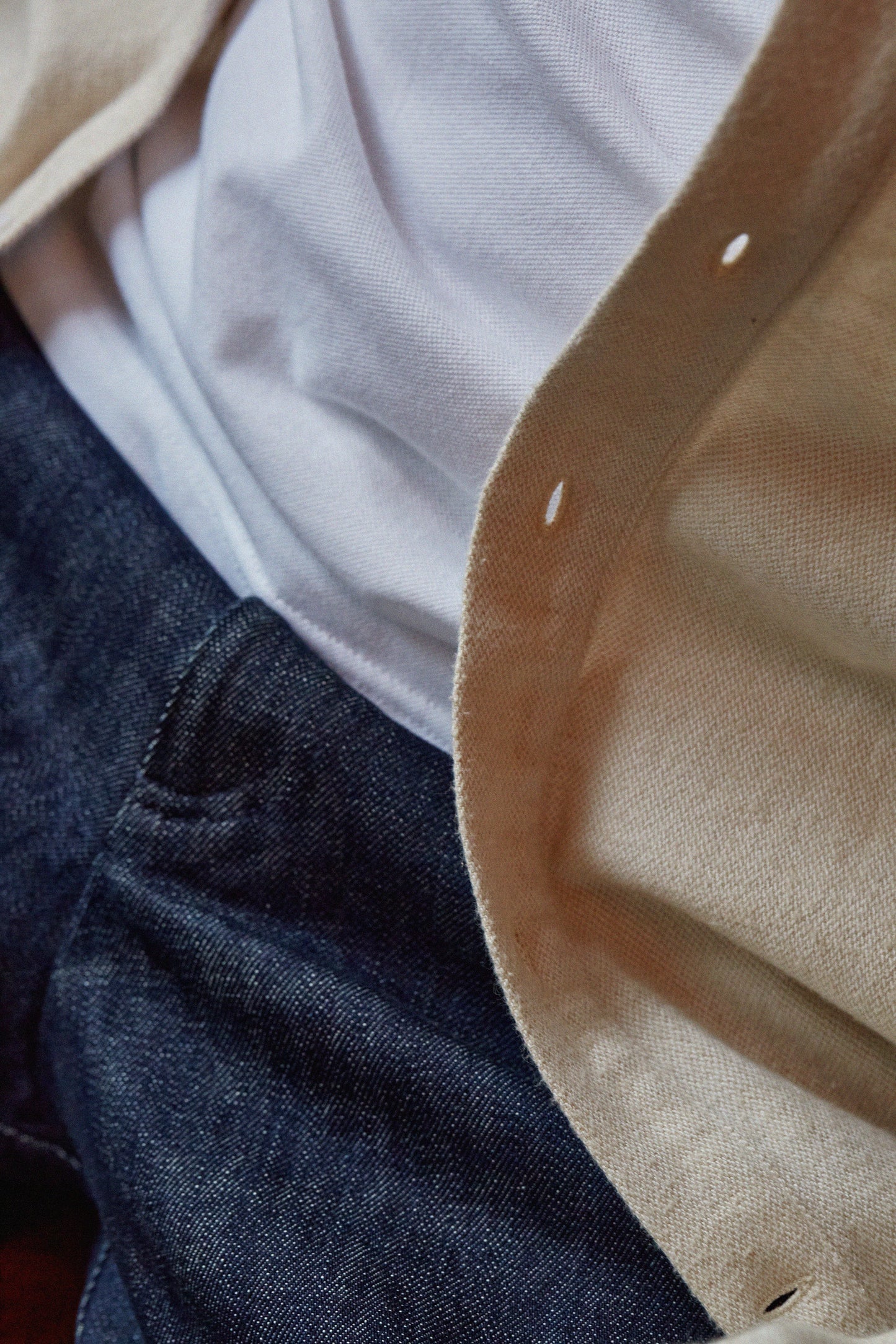 Chemise flanelle en coton bio | écru "simon eco light sand flannel"