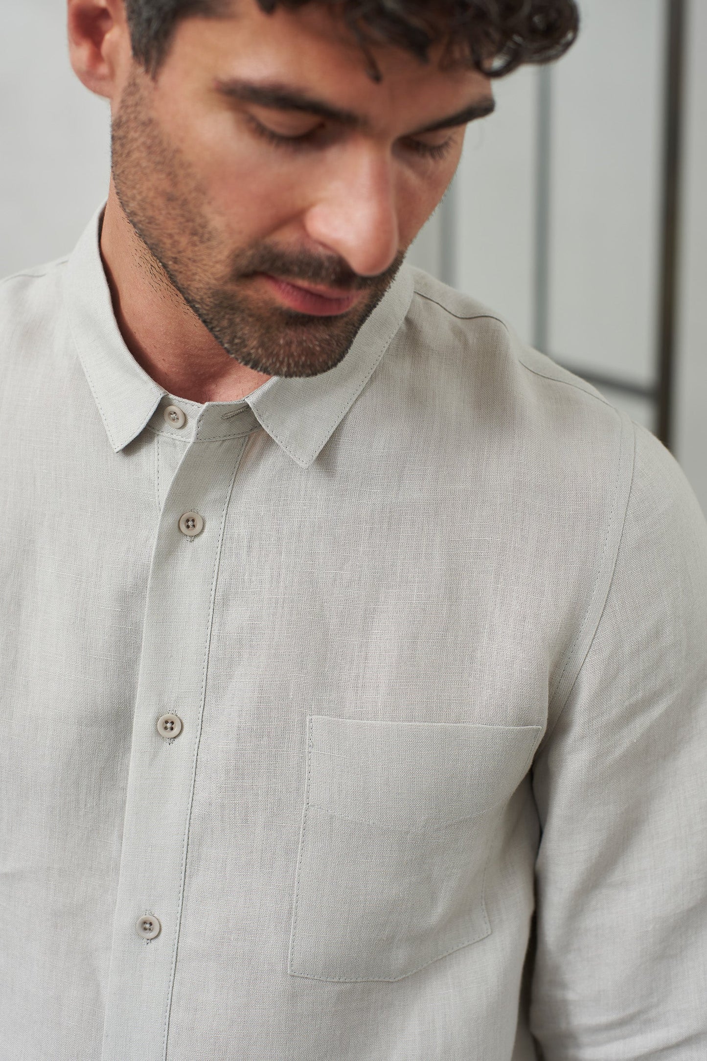 Chemise en lin | gris "simon reed pure linen"