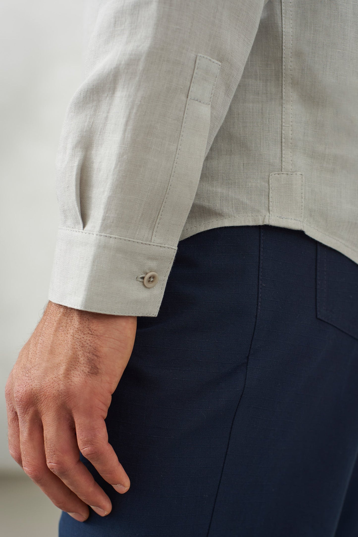 Chemise en lin | gris "simon reed pure linen"