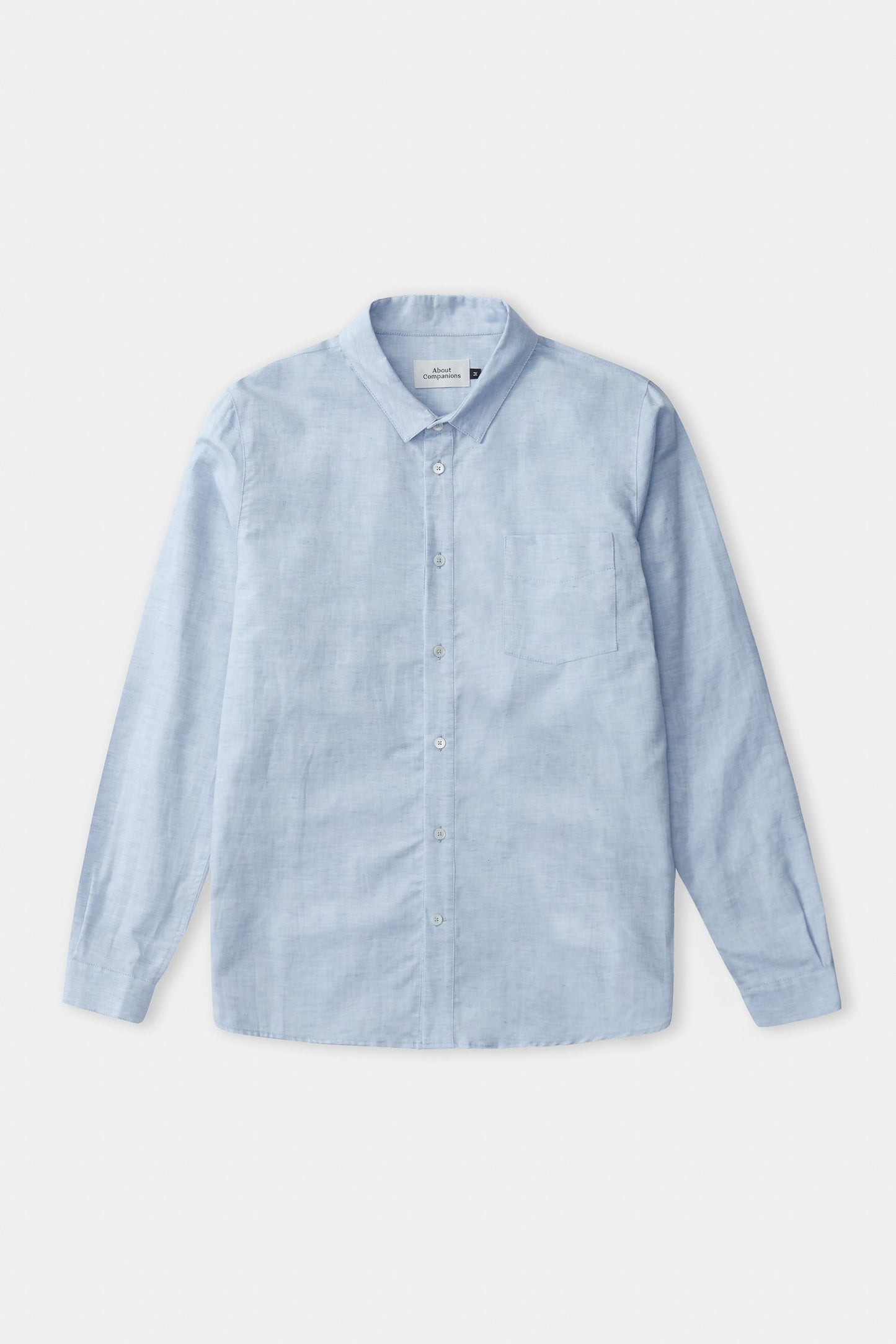 Chemise en coton bio et lin | bleu "simon riviera blue linen"
